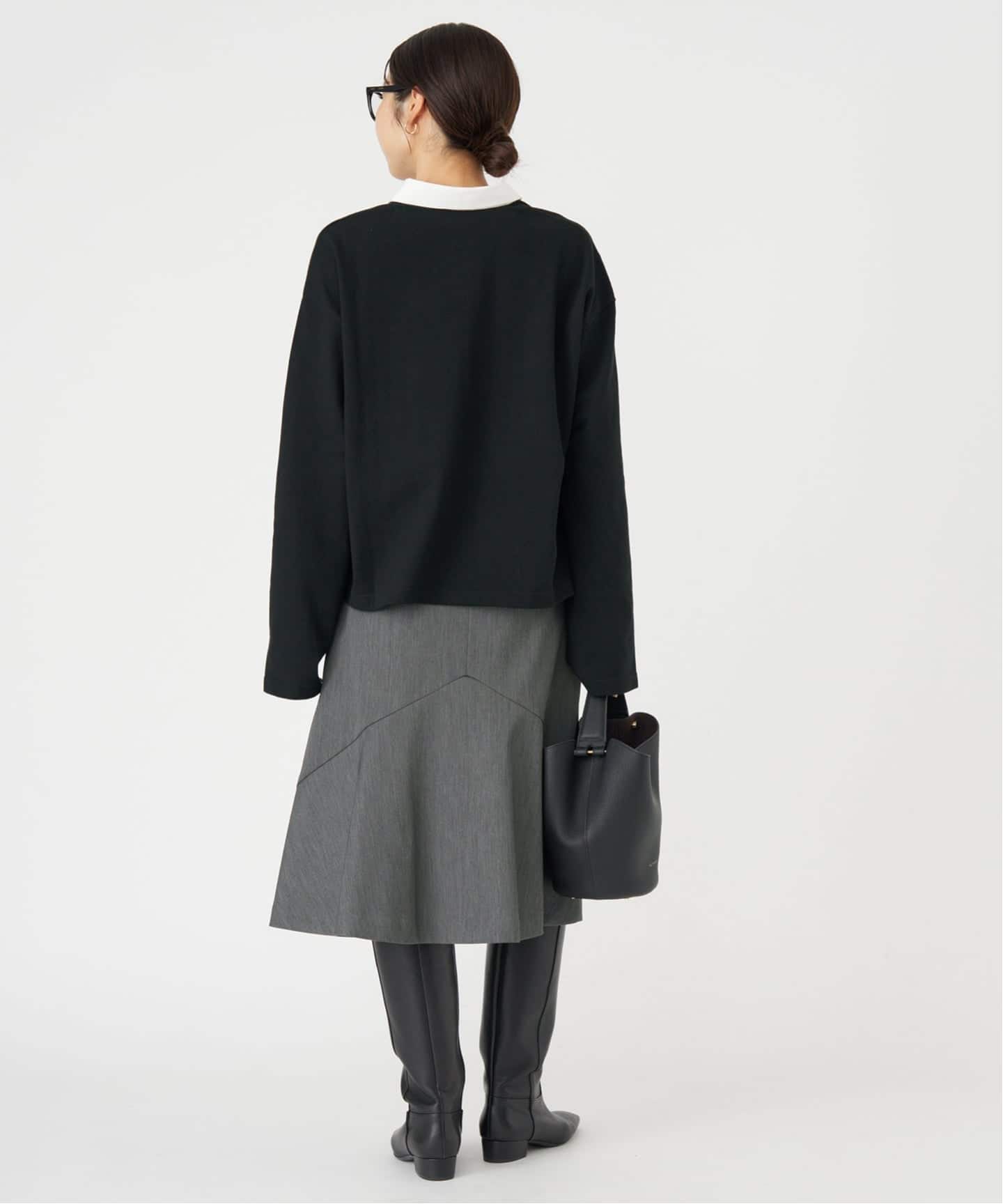 ウール混サテンスカート（ひざ丈スカート）｜IENA（イエナ）の通販