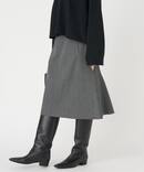 ウール混サテンスカート
