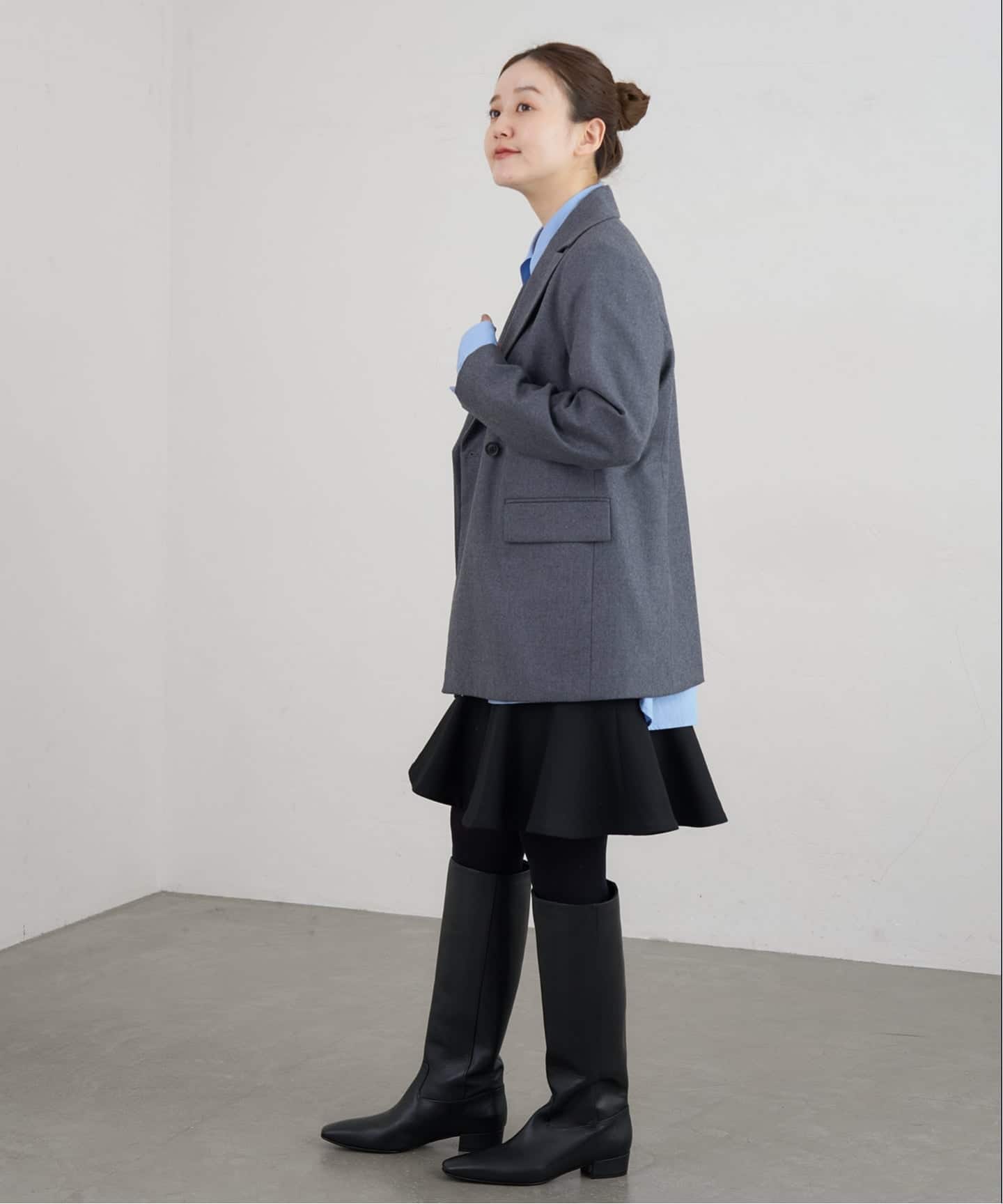 ツイードダブルクロスフレアミニスカート（ミニスカート）｜IENA