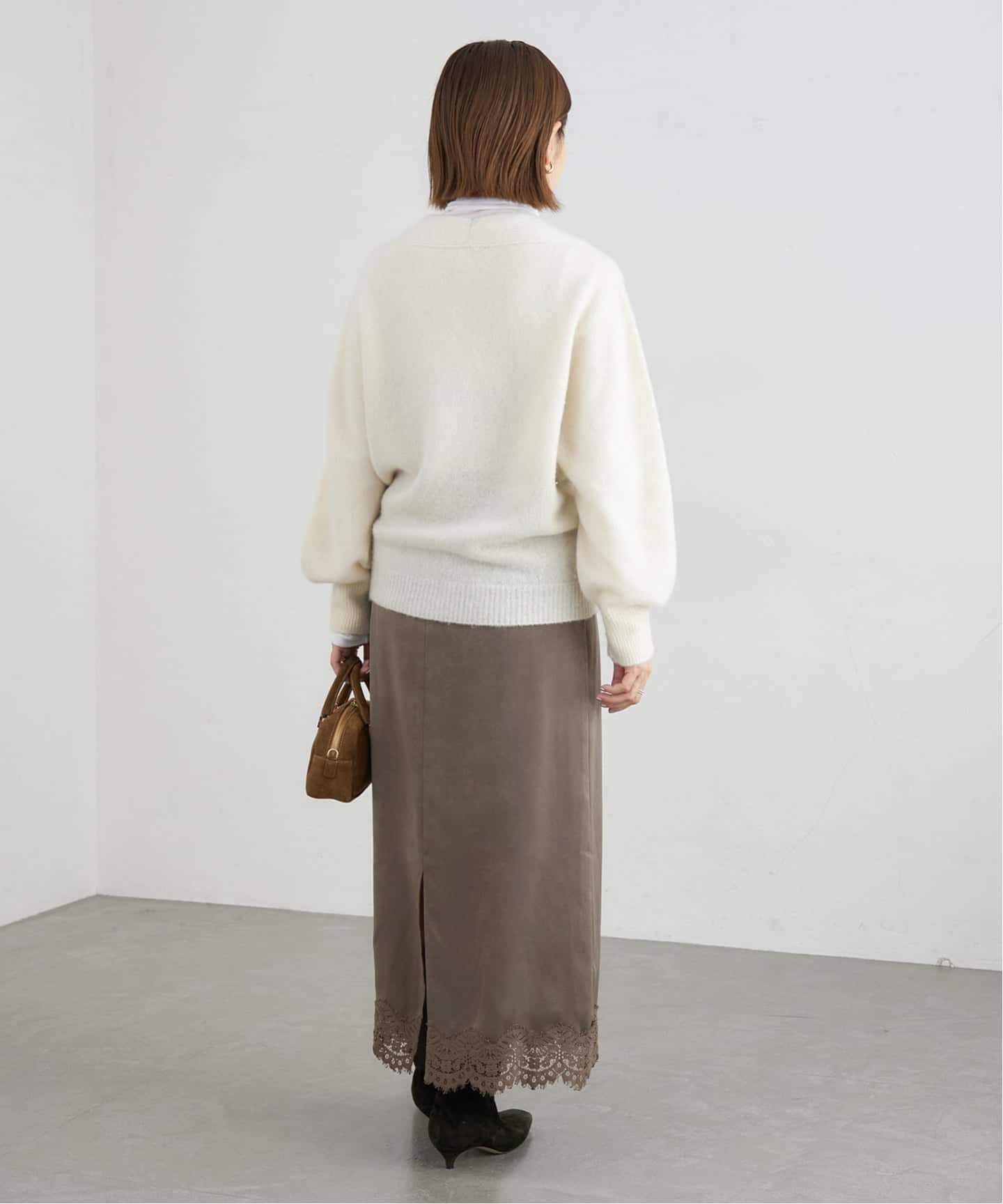 サテンレーススカート サテンレーススカート - オフホワイト | ZARA Japan / 日本