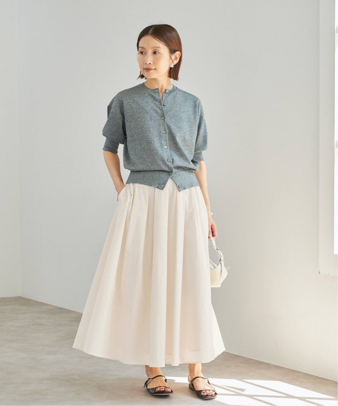 新品IENA タイプライターフレアスカート 一部カラー店舗限定》タイプライターフレアスカート（ロング
