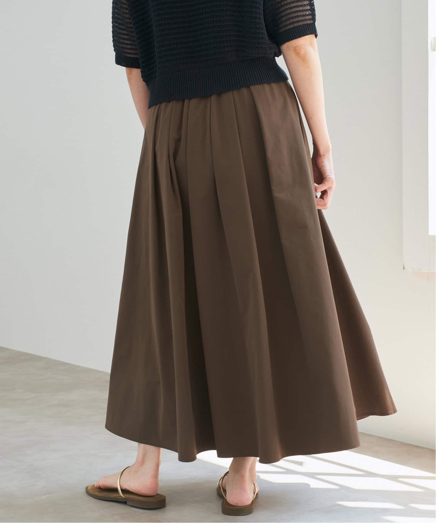 一部カラー店舗限定》タイプライターフレアスカート（ロング