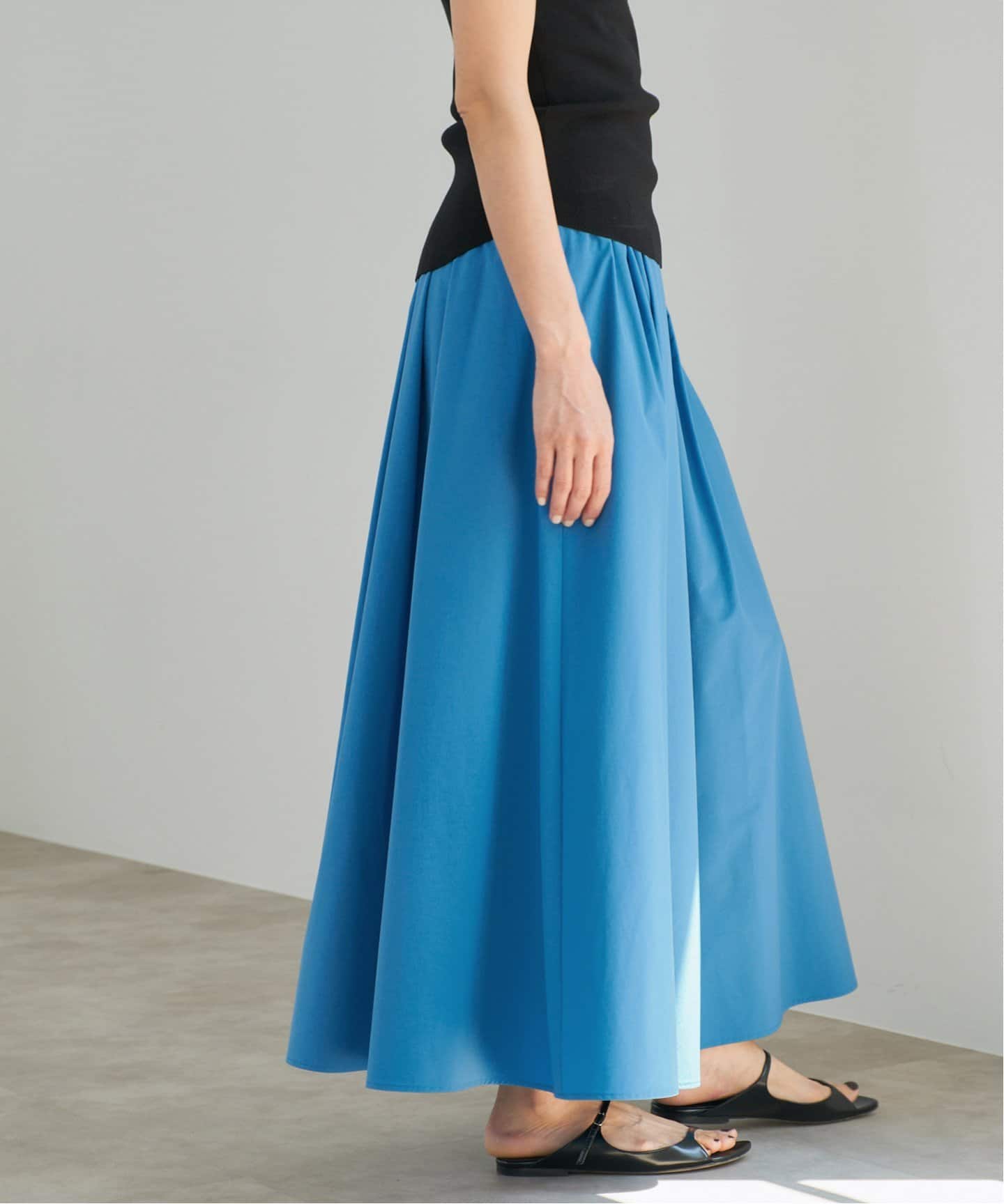 一部カラー店舗限定》タイプライターフレアスカート（ロング