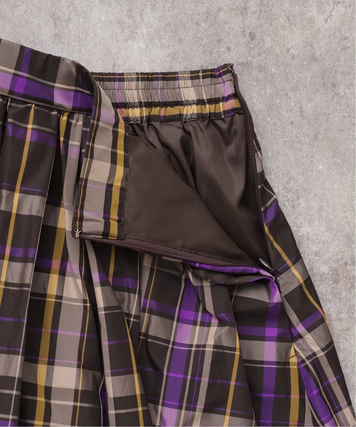 イエナIENA◆ GRUPPOCINQUEタフタスカート38パープル GRUPPOCINQUEタフタスカート（ロング・マキシ丈スカート）｜IENA