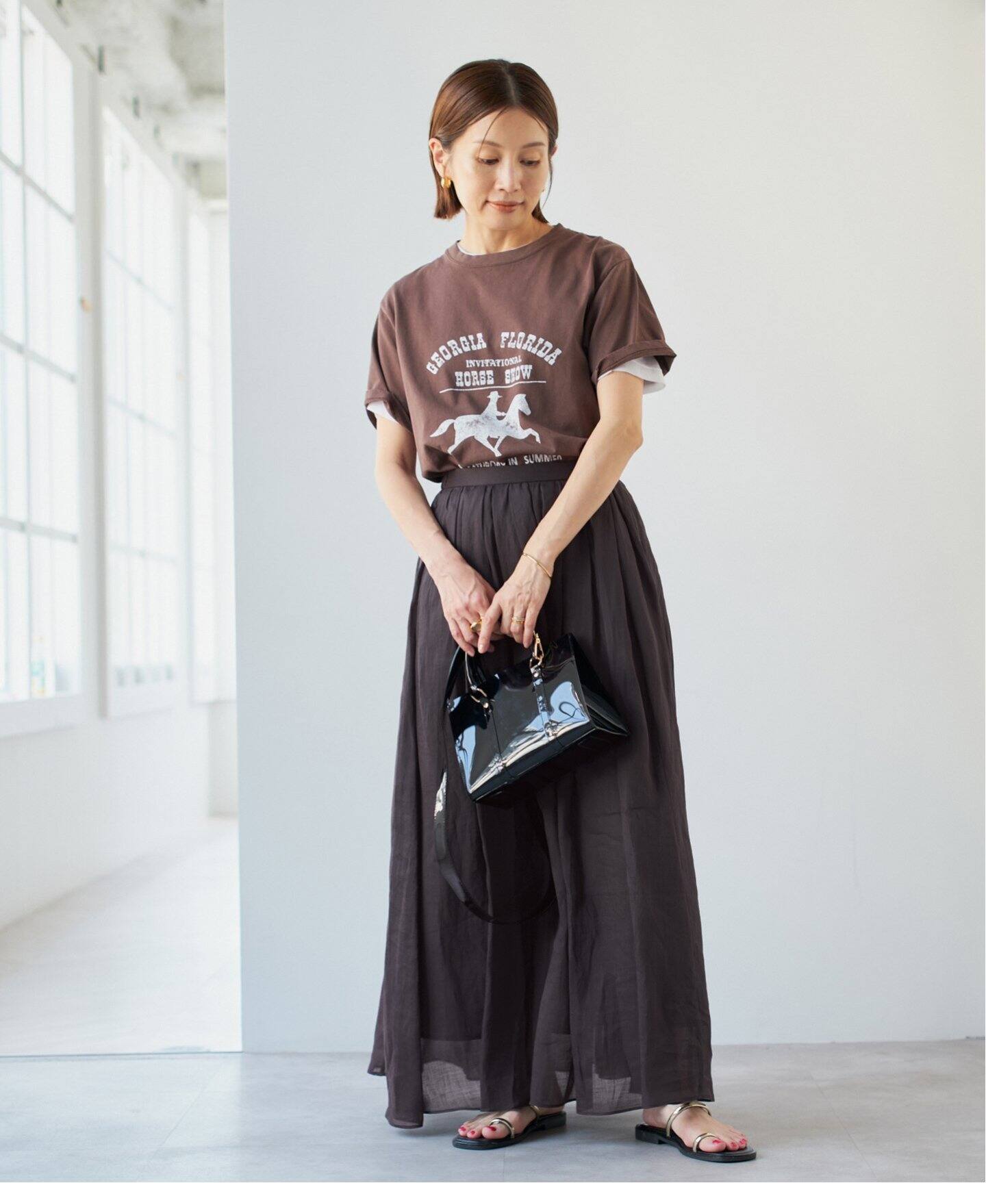 イエナ　リバティ ロングスカート リバティプリント スカート フレアスカート ロング 日本製 花柄