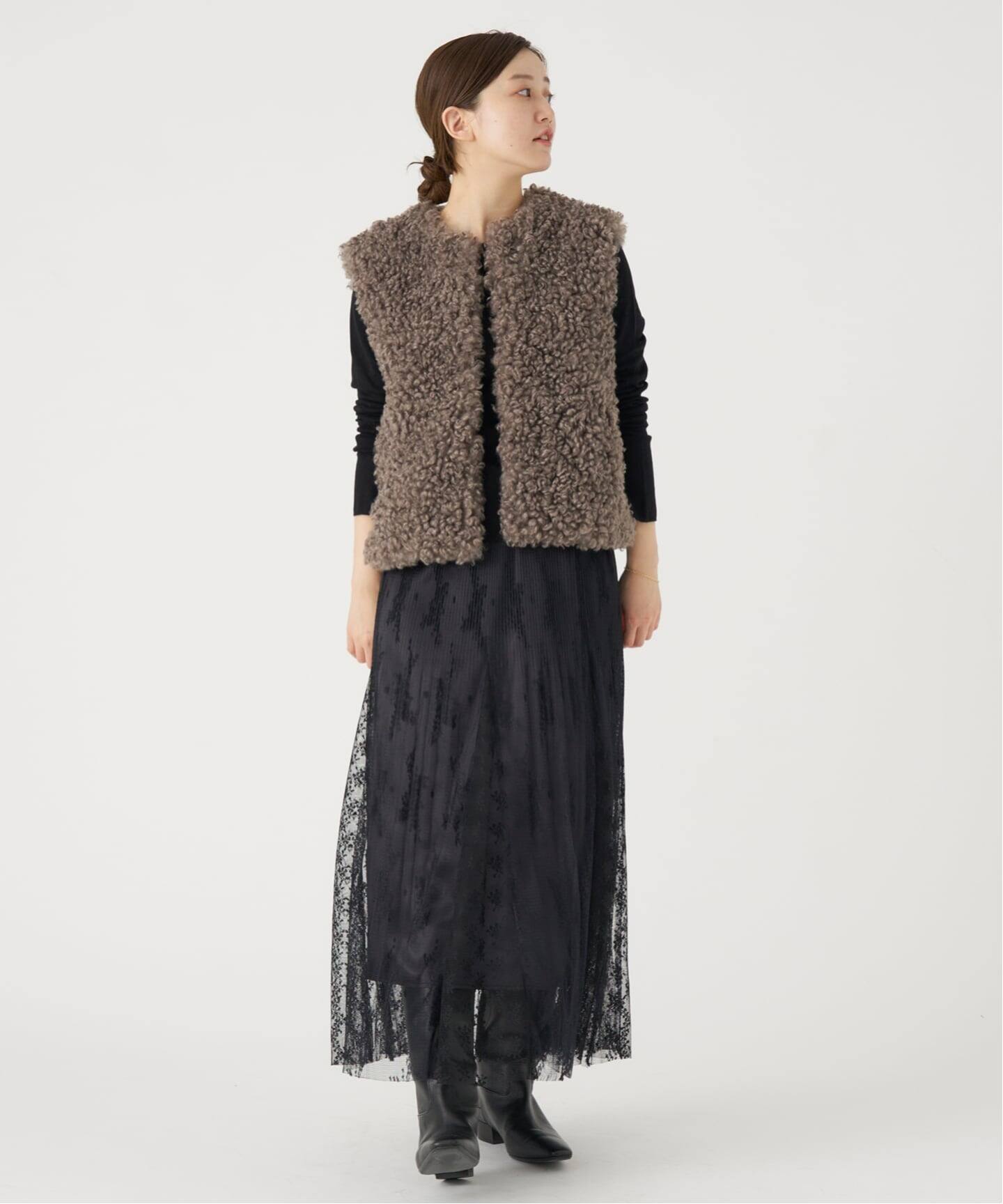 追加予約》トリミングレーススカート（ロング・マキシ丈スカート