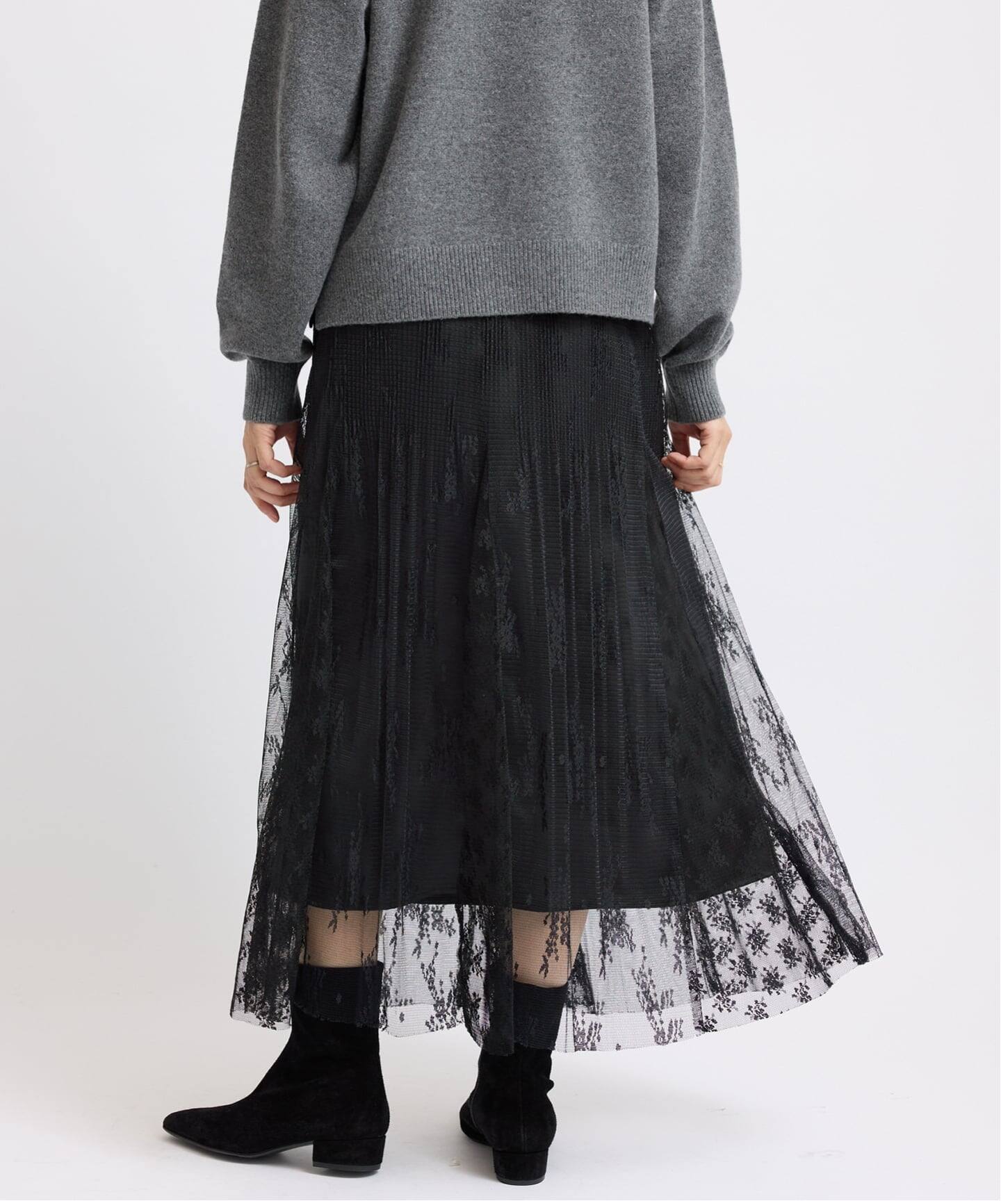 追加予約》トリミングレーススカート（ロング・マキシ丈スカート