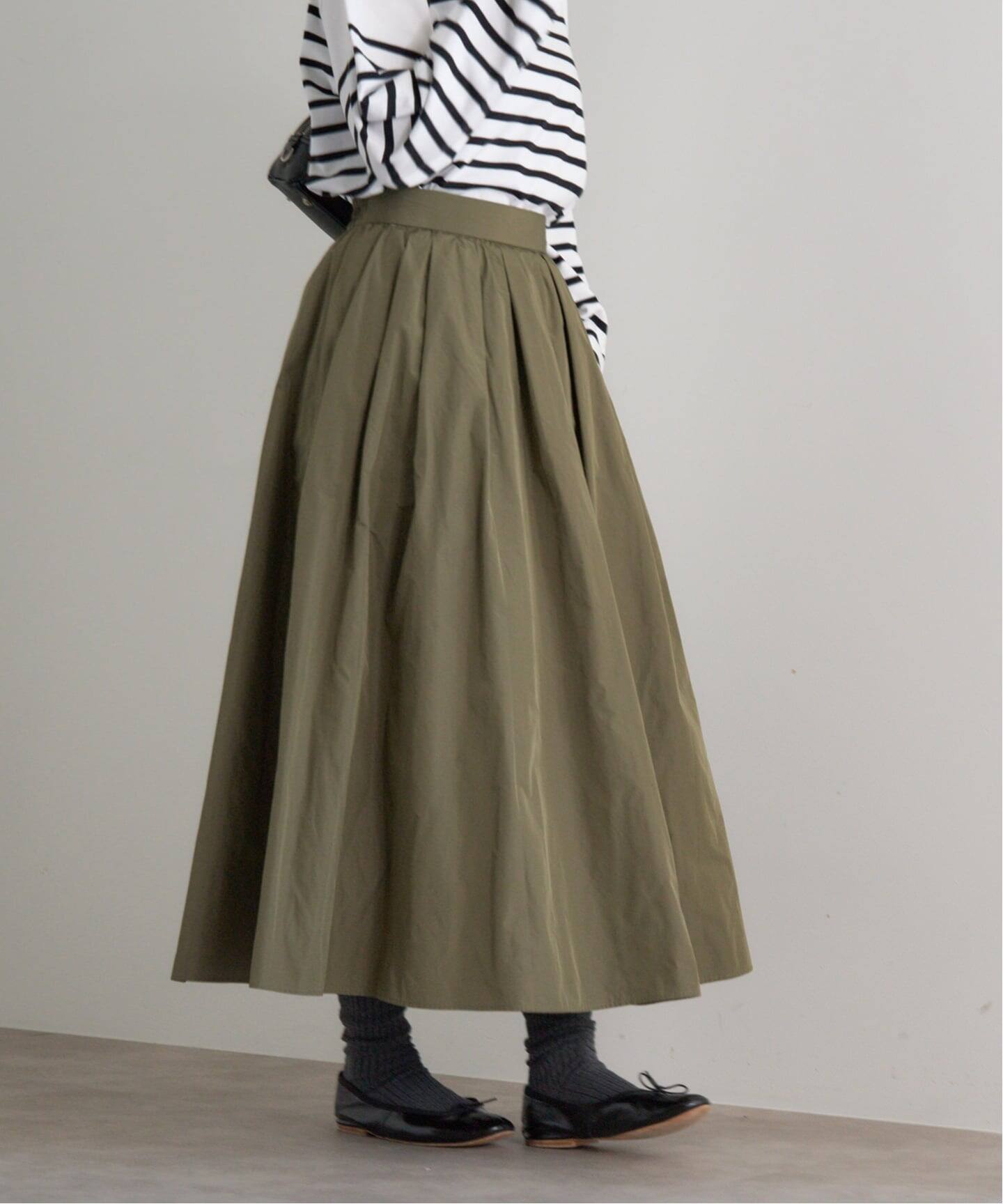 追加2・一部店舗限定》タフタフレアスカート（ロング・マキシ丈