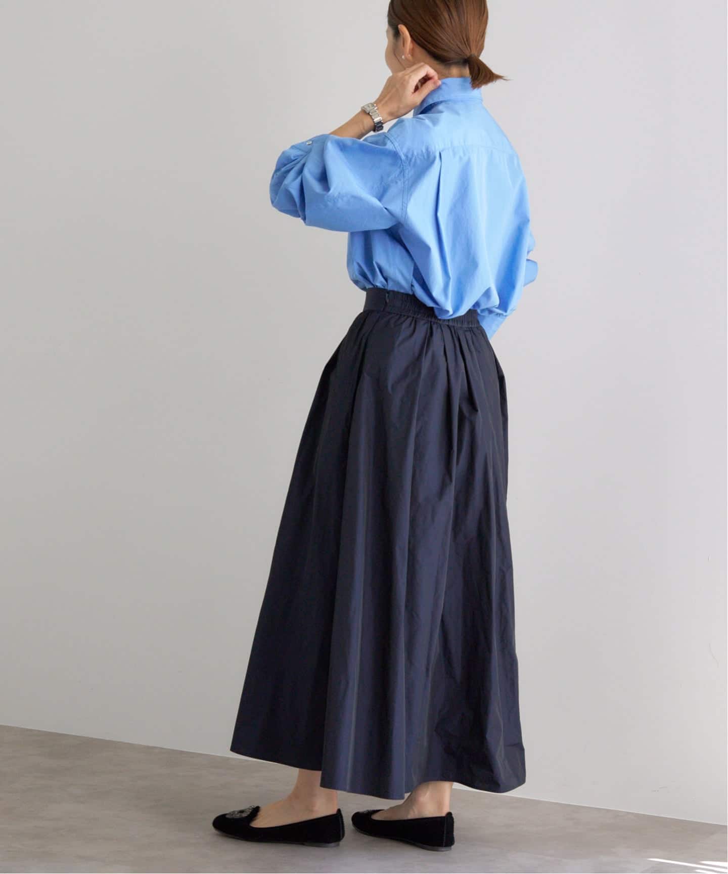 追加2・一部店舗限定》タフタフレアスカート（ロング・マキシ丈