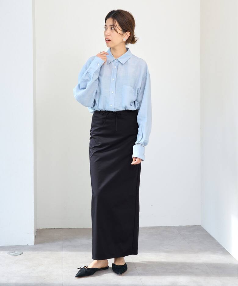 ストレッチツイルマキシタイトスカート（ロング・マキシ丈スカート 