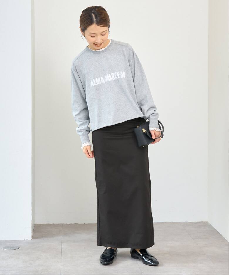 ストレッチツイルマキシタイトスカート（ロング・マキシ丈スカート 