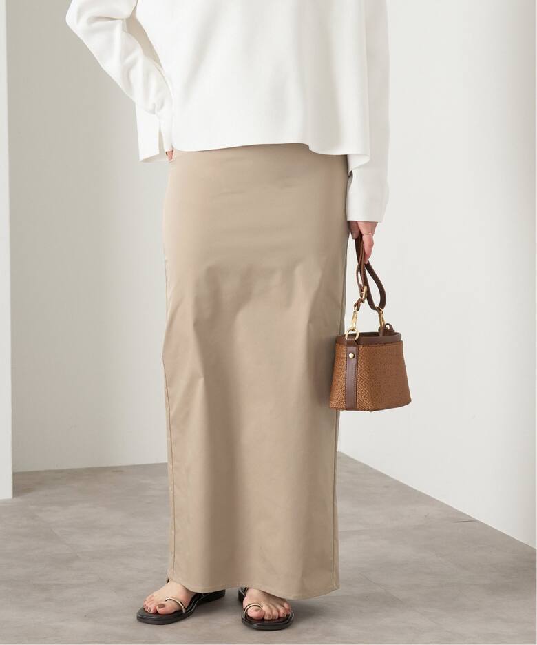 ストレッチツイルマキシタイトスカート（ロング・マキシ丈スカート  