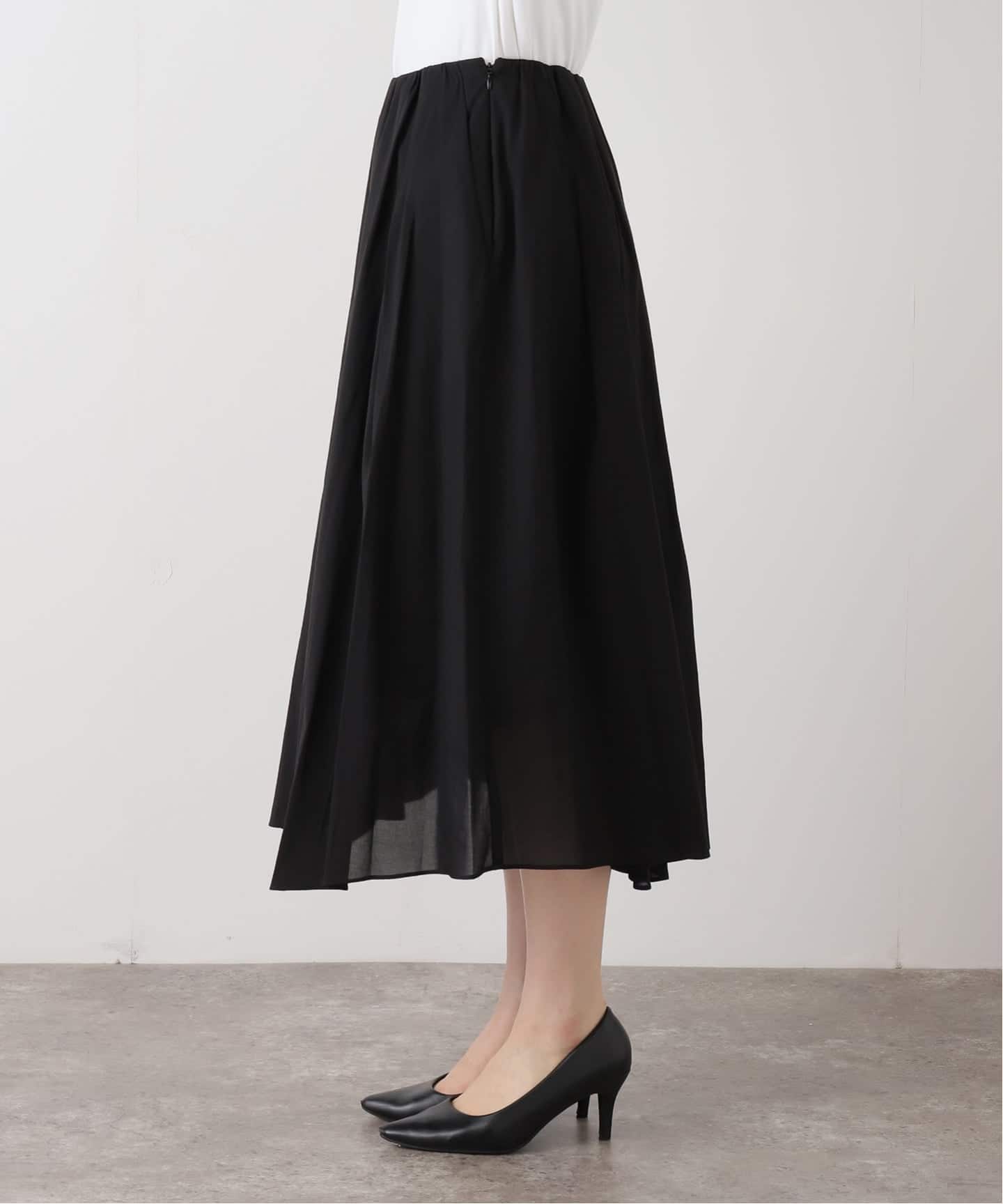 Maison IENA タックフレアスカート（ロング・マキシ丈スカート