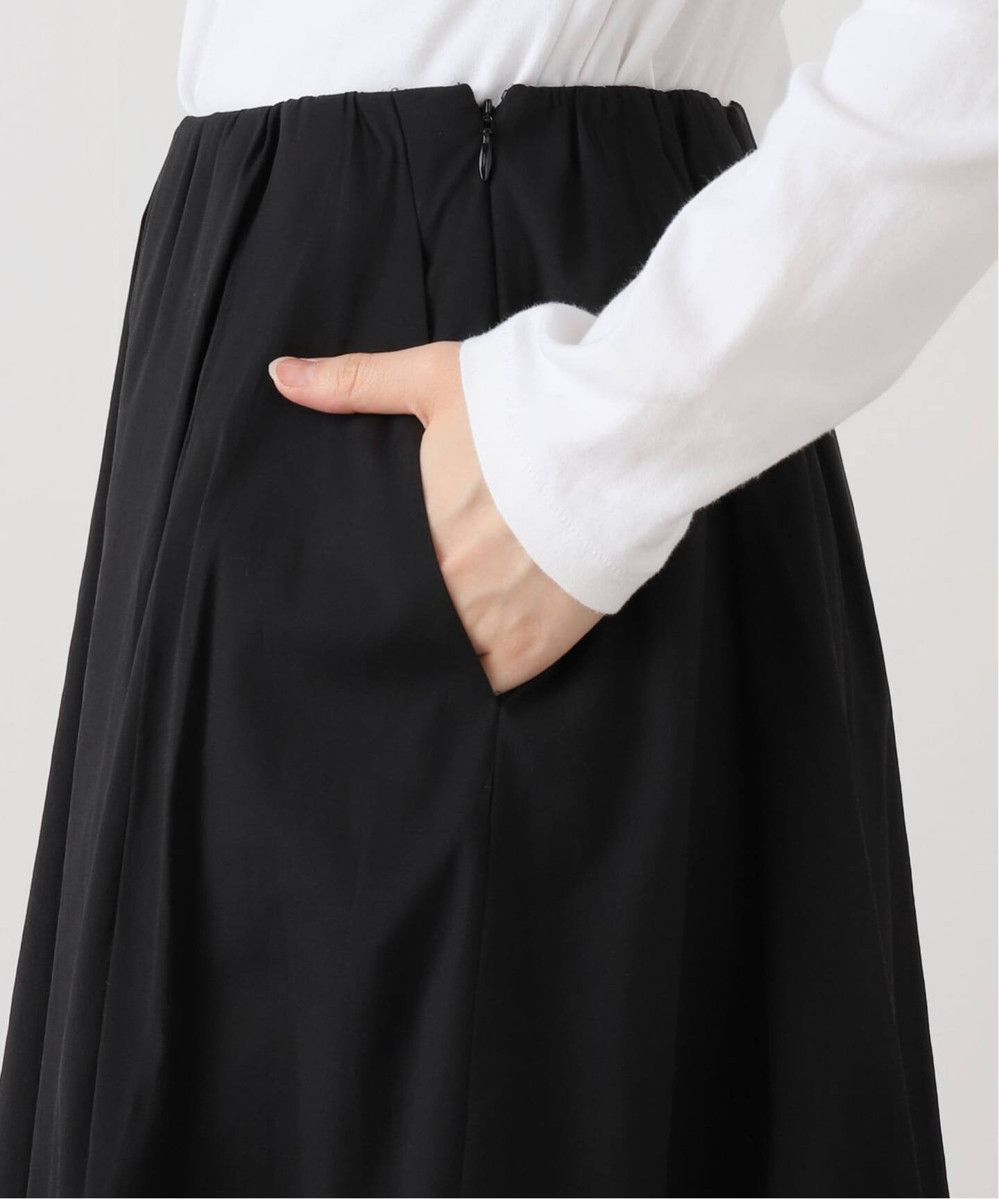 Maison IENA タックフレアスカート（ロング・マキシ丈スカート