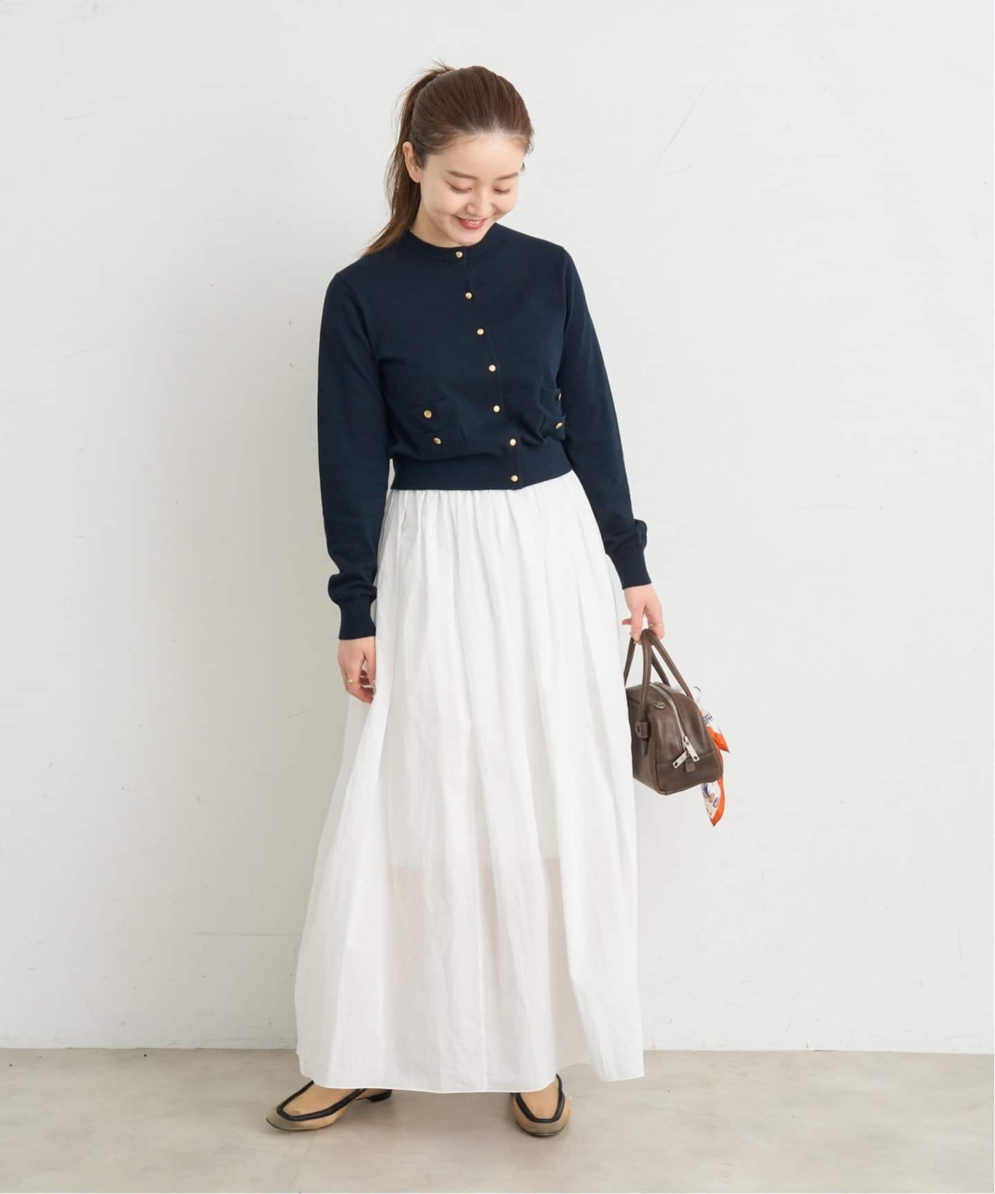 IENA イエナ コットンローンスカート　ホワイト　36 追加》コットンローンスカート（ロング・マキシ丈スカート