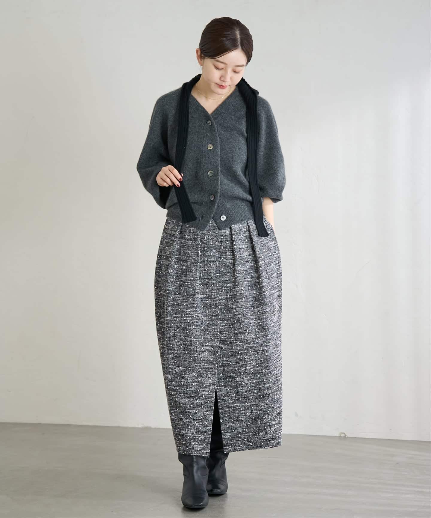 ドットツイードタックスカート（その他スカート）｜IENA（イエナ）の
