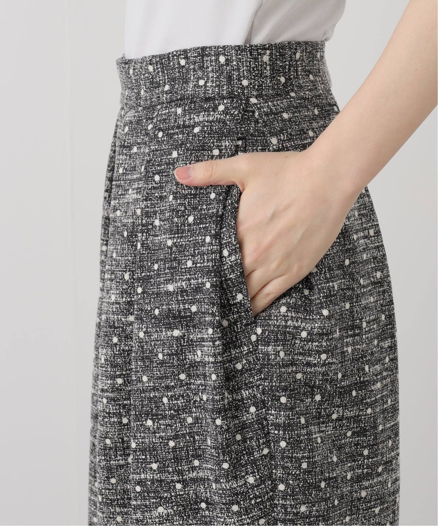 IENA ドットツイードタックスカート　38 ドットツイードタックスカート（その他スカート）｜IENA（イエナ）の
