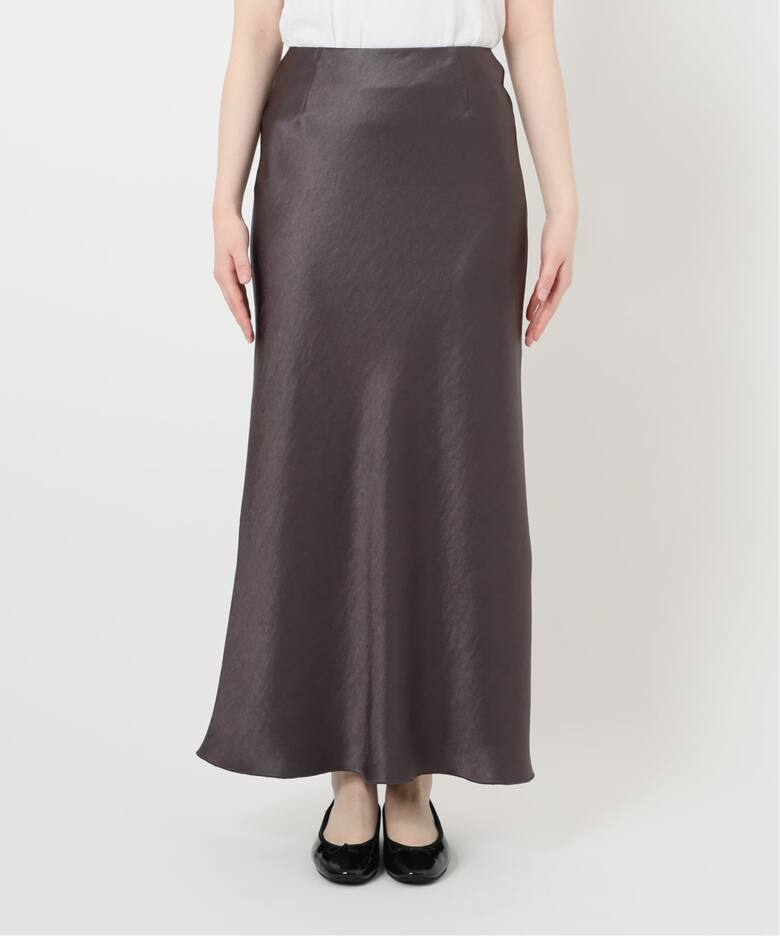 WEB・一部店舗限定 追加12》ダブルサテンスカート（ロング・マキシ丈  