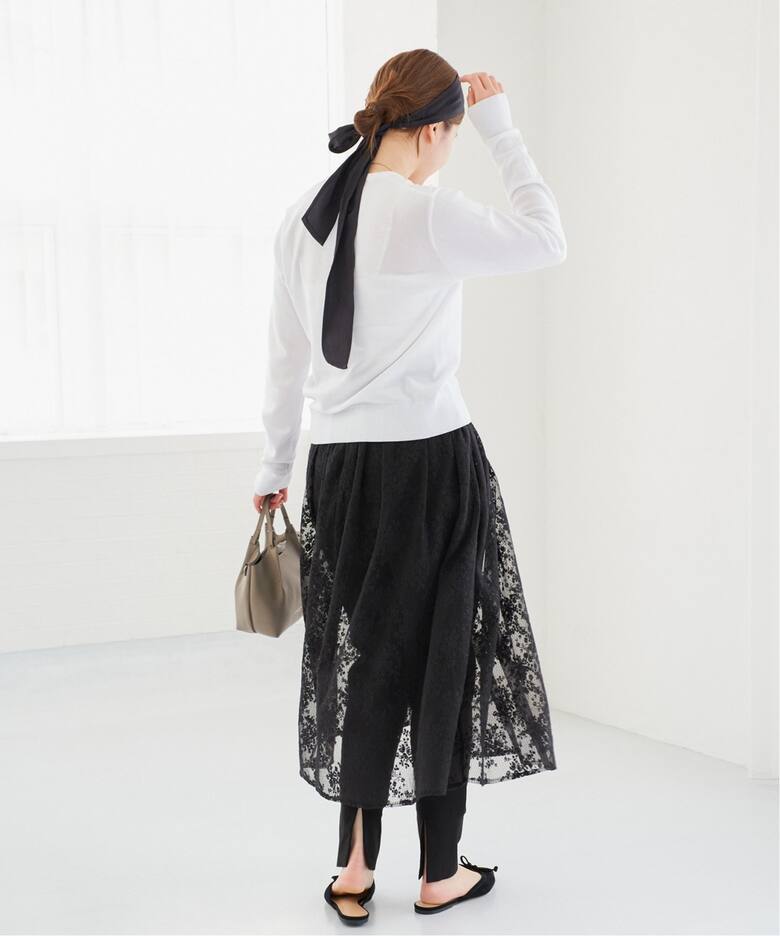 シアーレースギャザースカート（ロング・マキシ丈スカート）｜IENA  