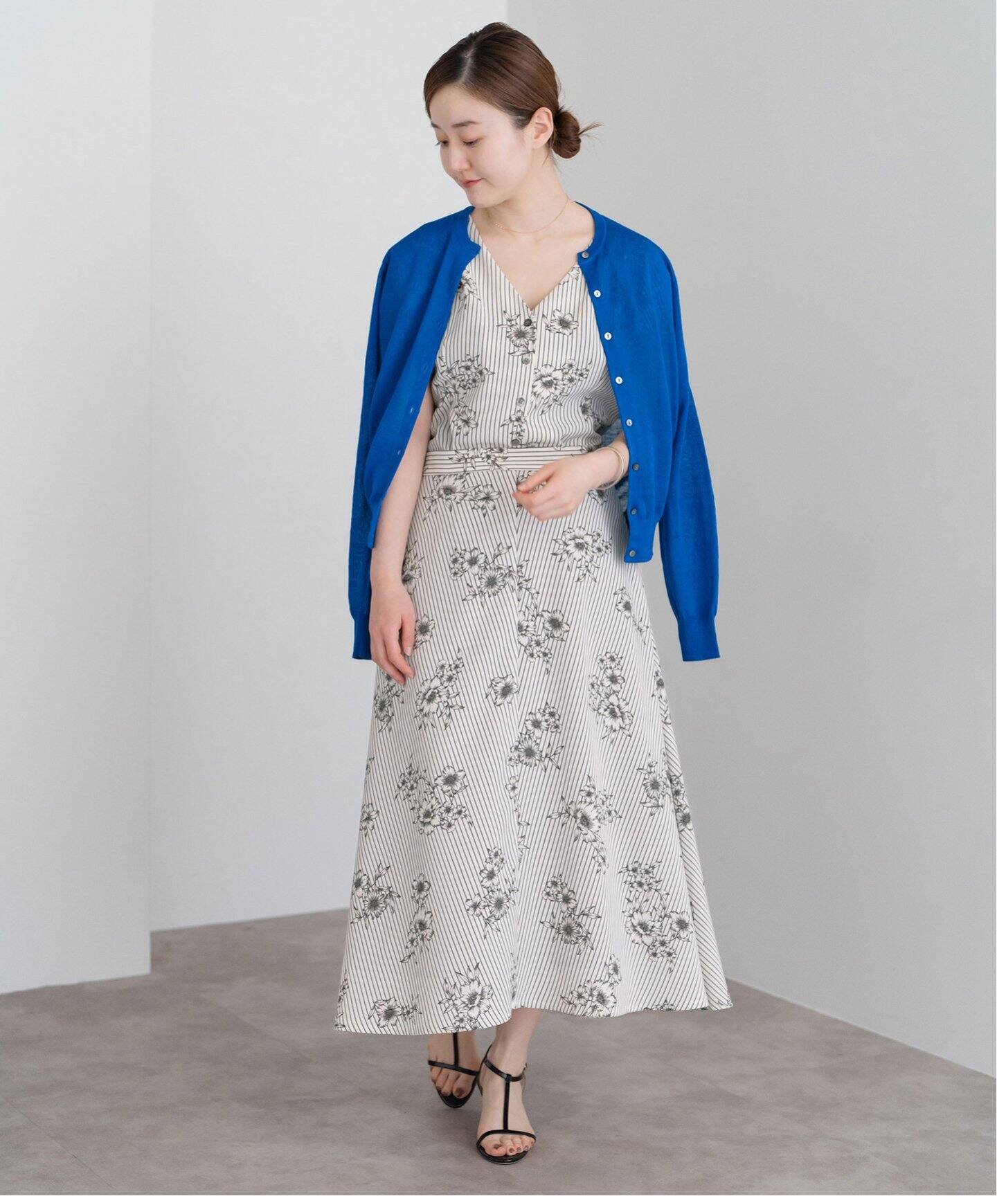 ストライプフラワースカート（ロング・マキシ丈スカート）｜IENA  