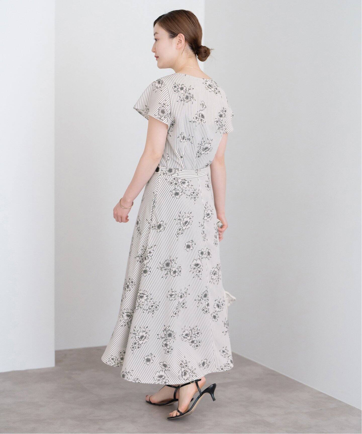 ストライプフラワースカート（ロング・マキシ丈スカート）｜IENA  