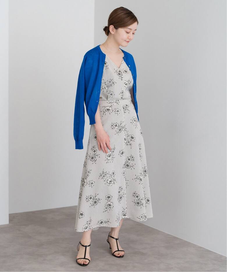 ストライプフラワースカート（ロング・マキシ丈スカート）｜IENA  