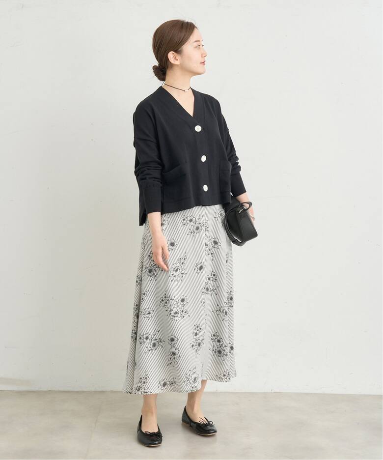 追加》ストライプフラワースカート（ロング・マキシ丈スカート）｜IENA  