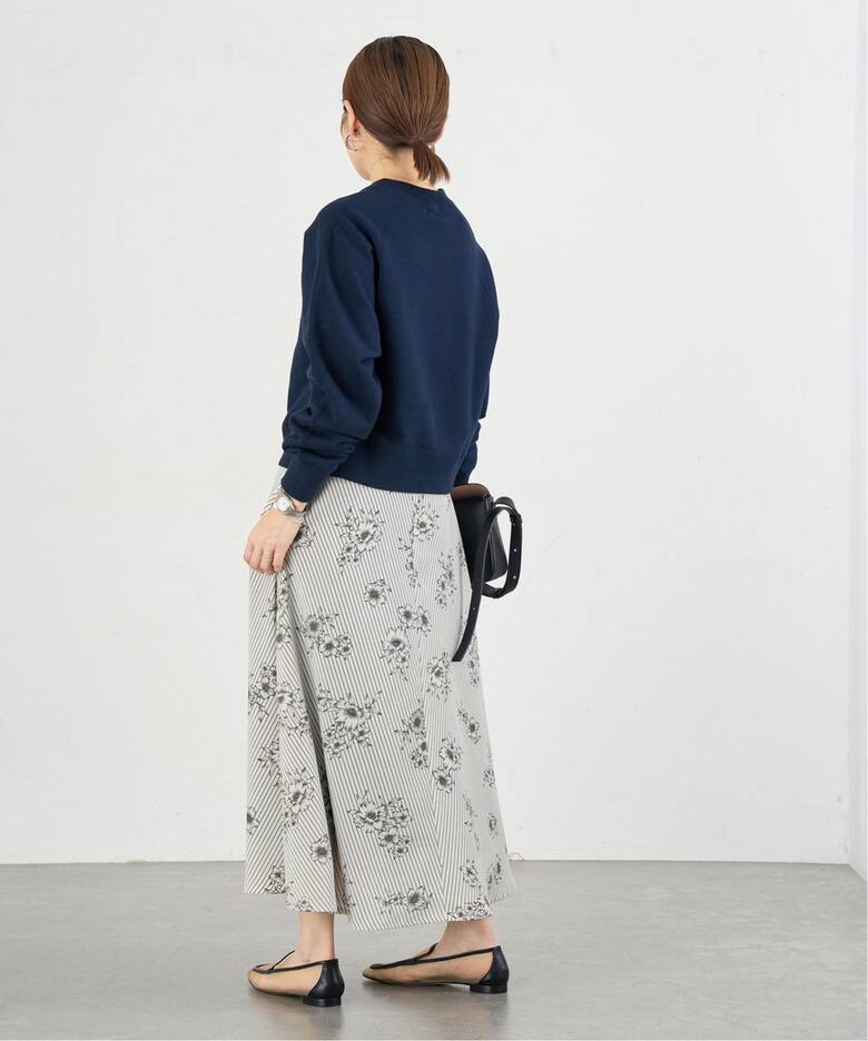 追加》ストライプフラワースカート（ロング・マキシ丈スカート）｜IENA  