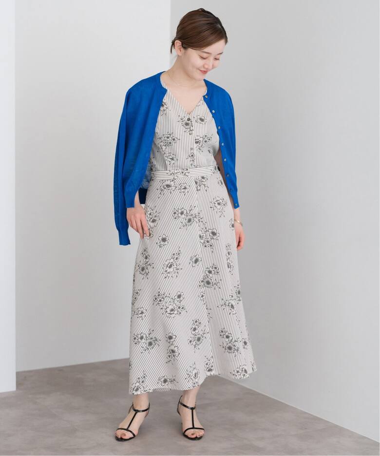 追加》ストライプフラワースカート（ロング・マキシ丈スカート）｜IENA  