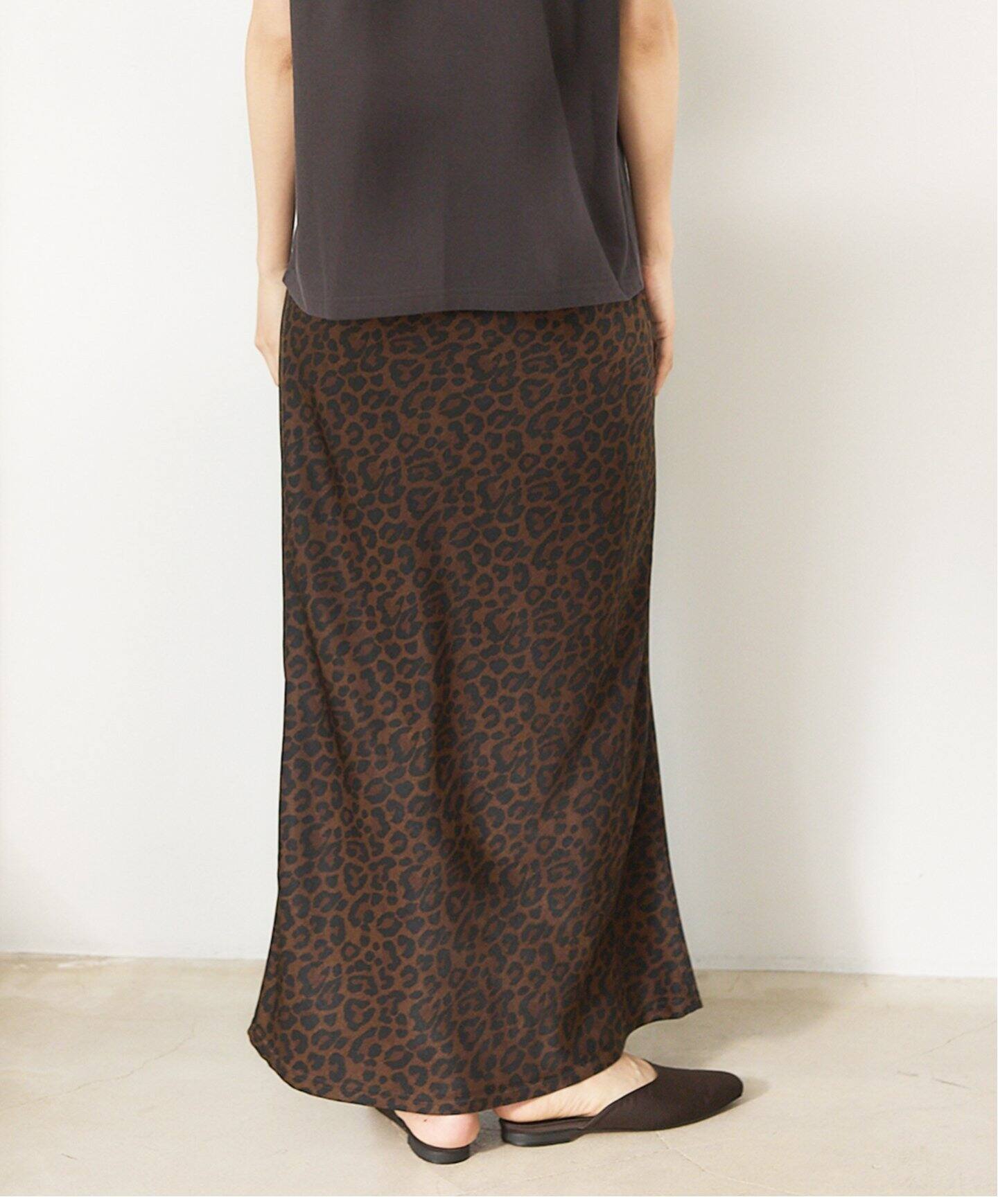 BLACK レオパードスカート（ロング・マキシ丈スカート）｜IENA（イエナ