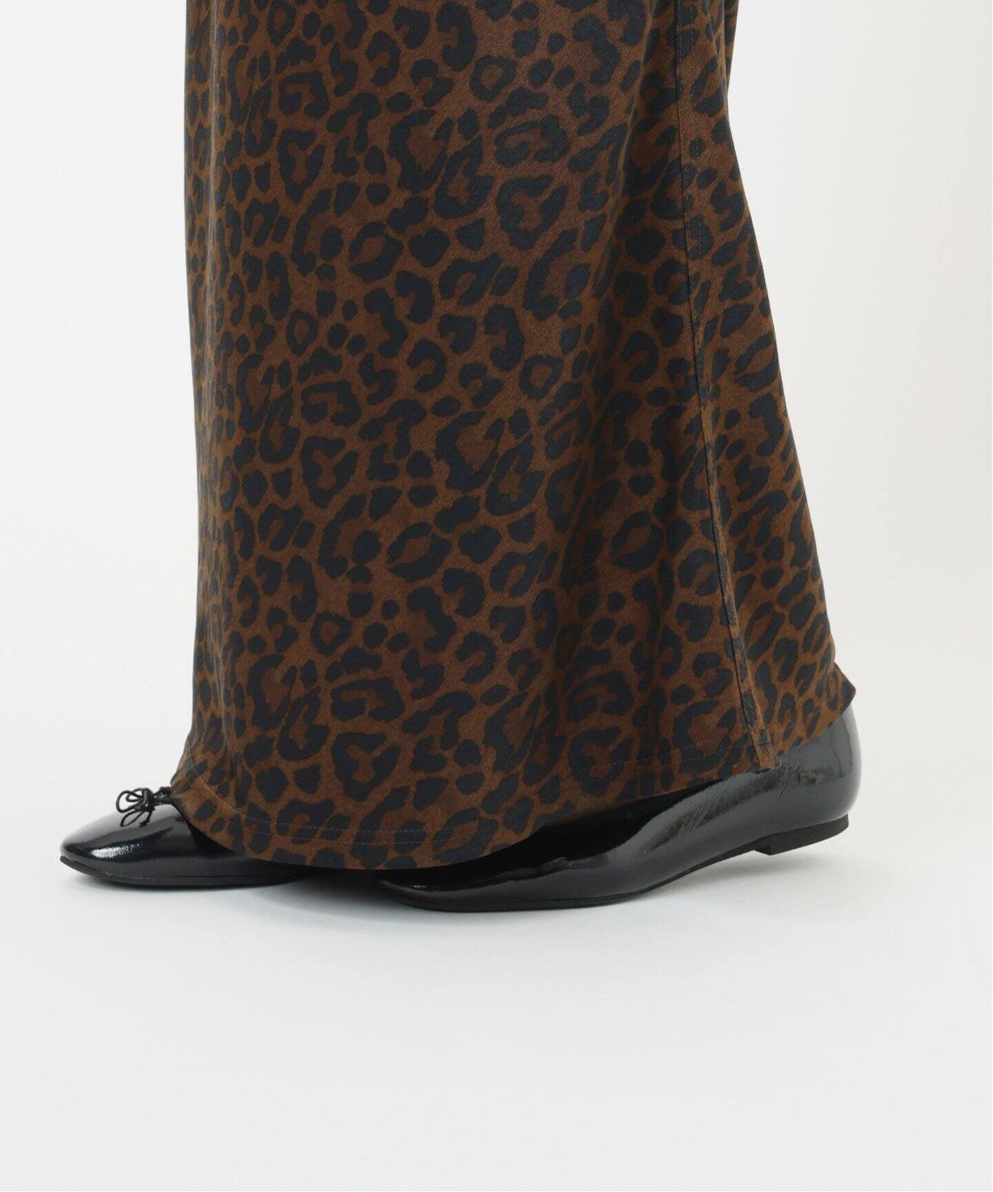 新品タグ付♡IENA BLACK レオパードスカート 36 イエナ IENA 《予約》BLACK レオパードスカート （ブラウン