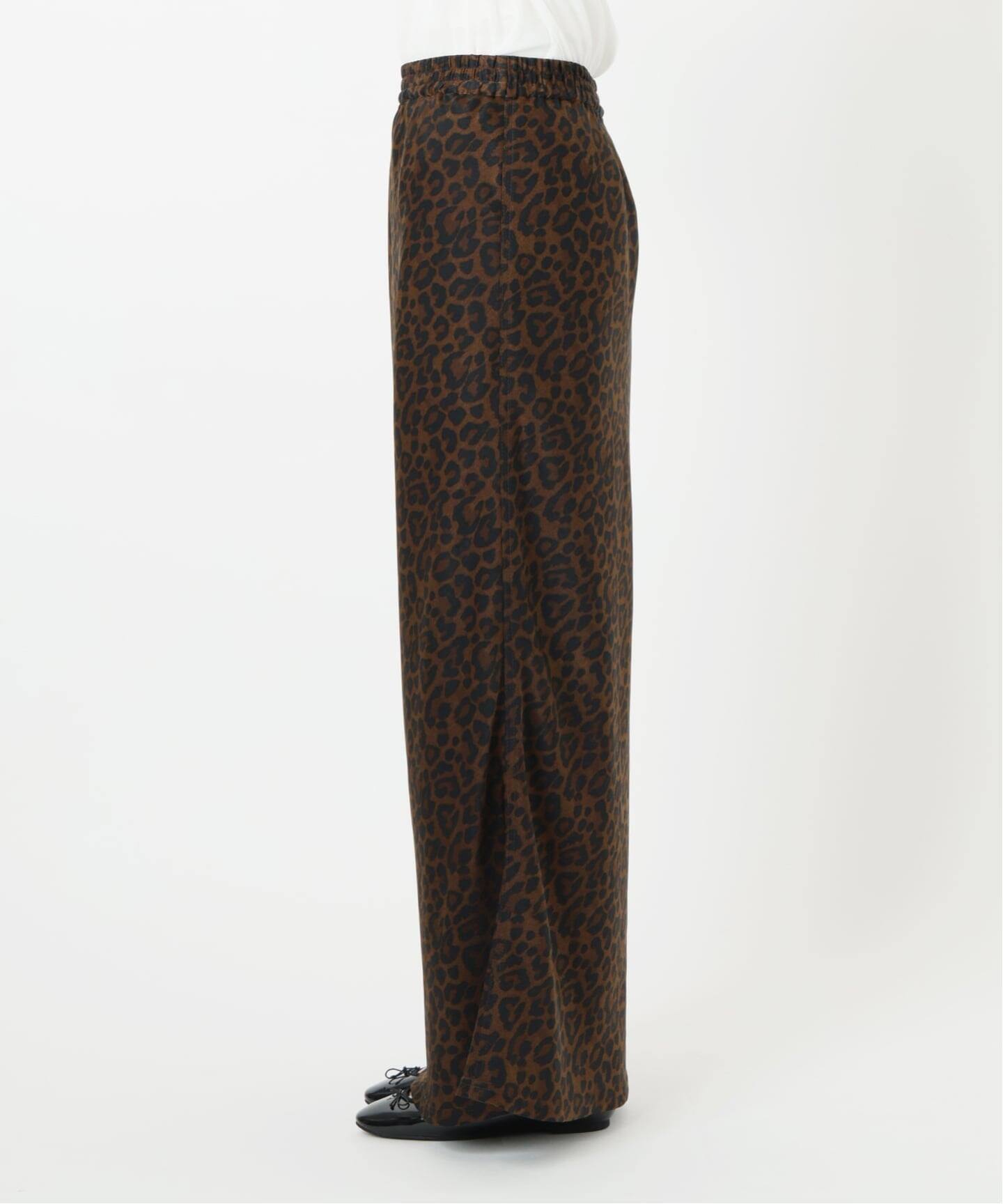 WEB限定追加》BLACK レオパードスカート（ロング・マキシ丈スカート