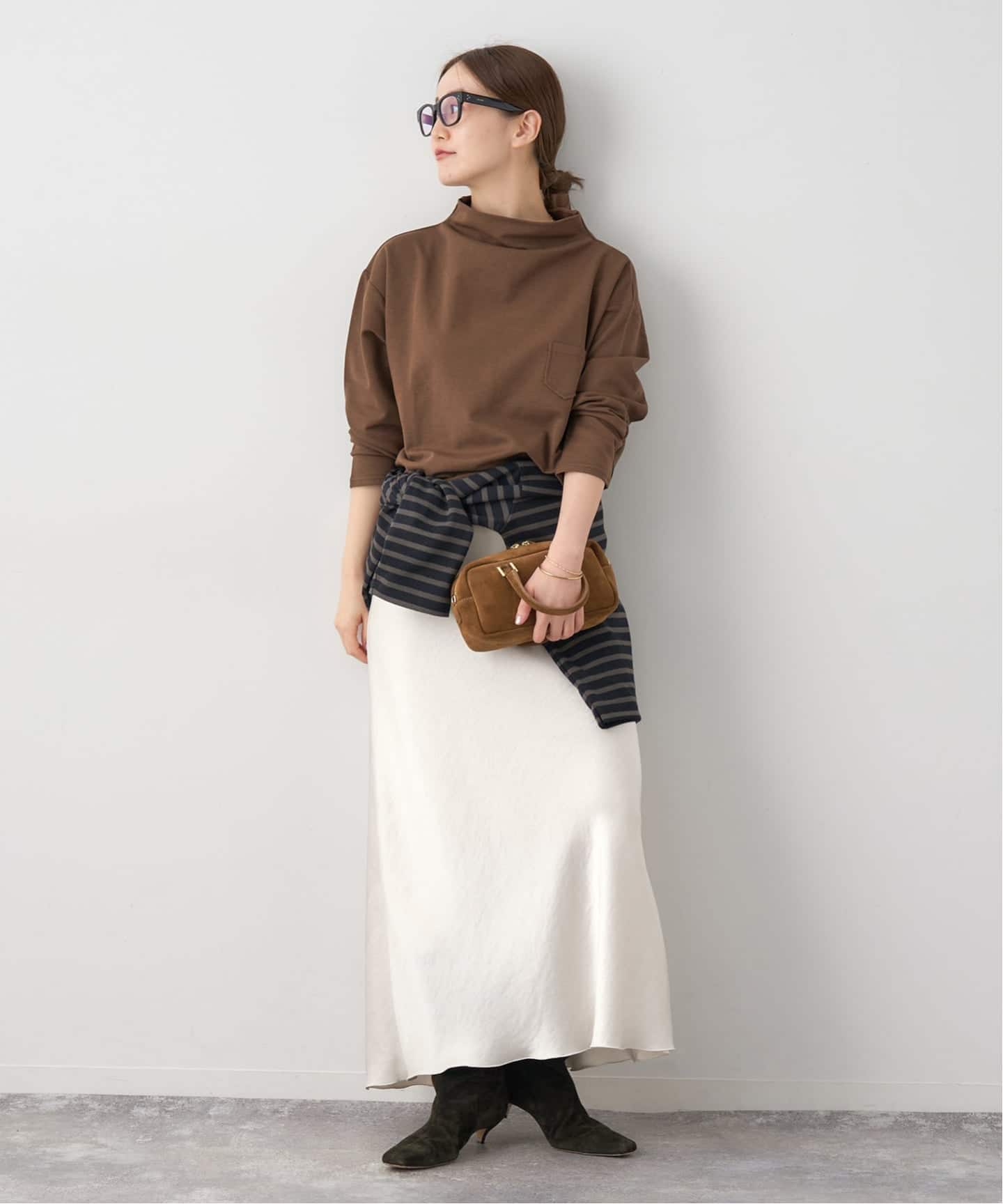 追加14》ダブルサテンスカート（ロング・マキシ丈スカート）｜IENA