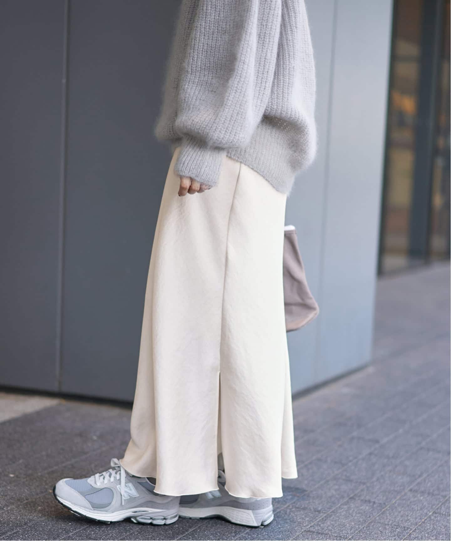 追加14》ダブルサテンスカート（ロング・マキシ丈スカート）｜IENA