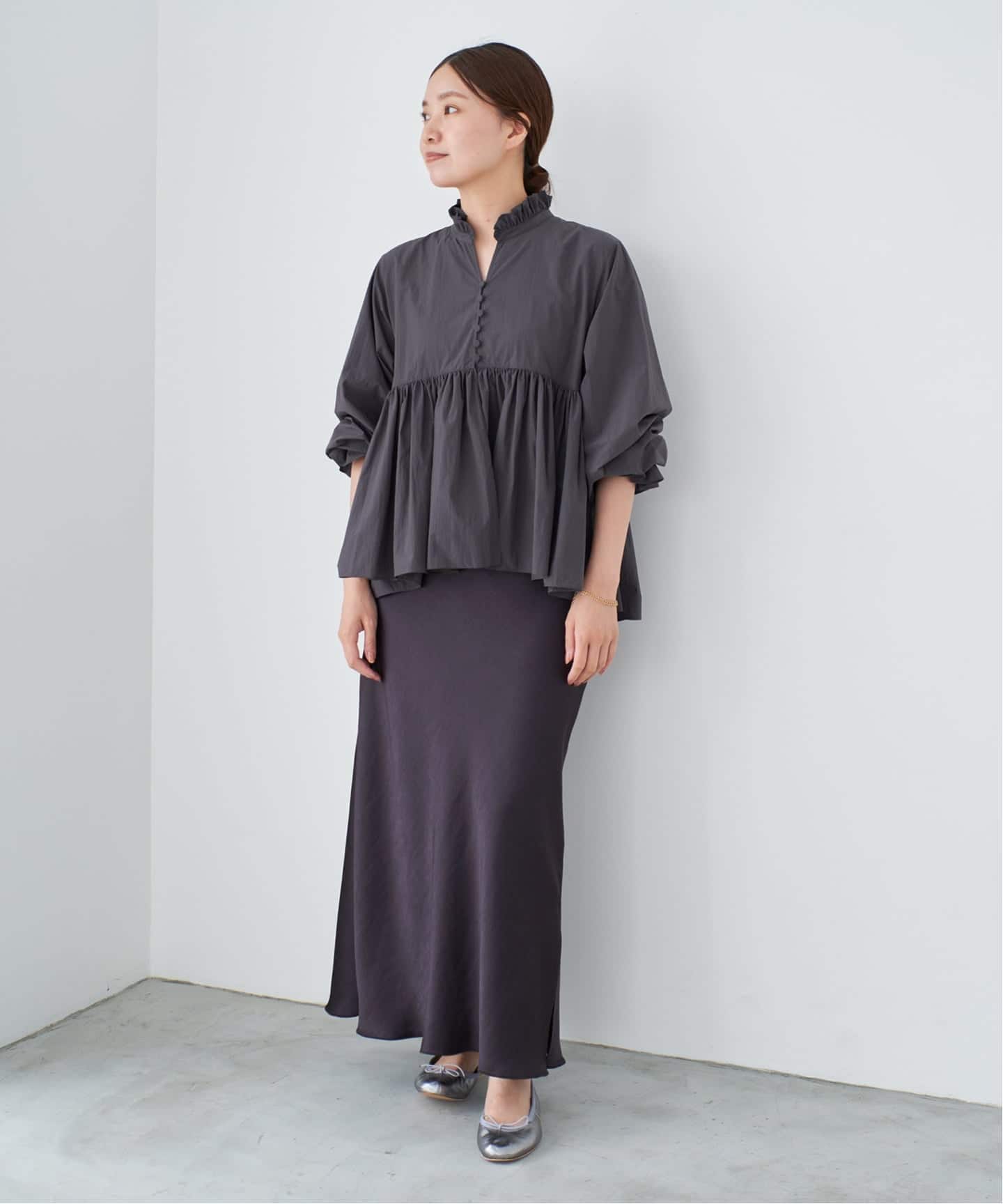 追加14》ダブルサテンスカート（ロング・マキシ丈スカート）｜IENA