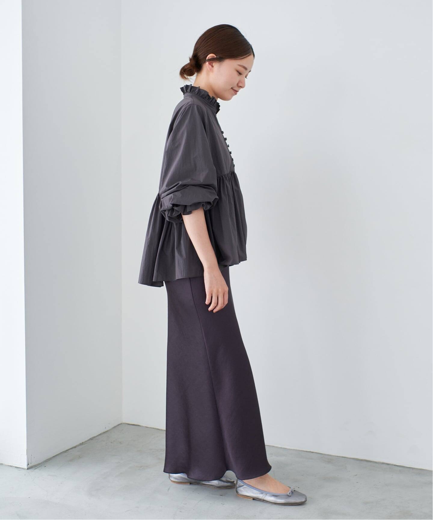 追加14》ダブルサテンスカート（ロング・マキシ丈スカート