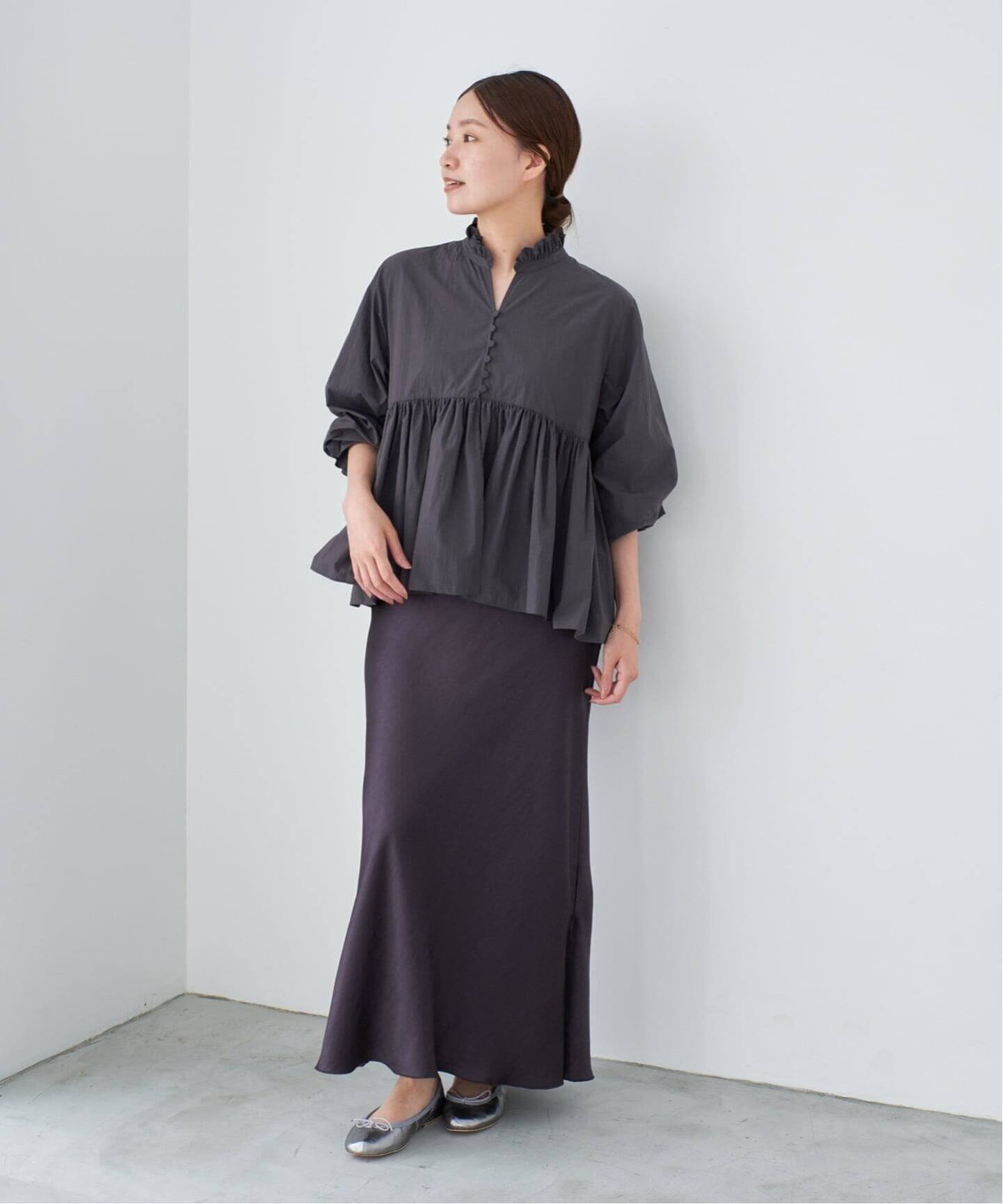 追加15》ダブルサテンスカート（ロング・マキシ丈スカート）｜IENA