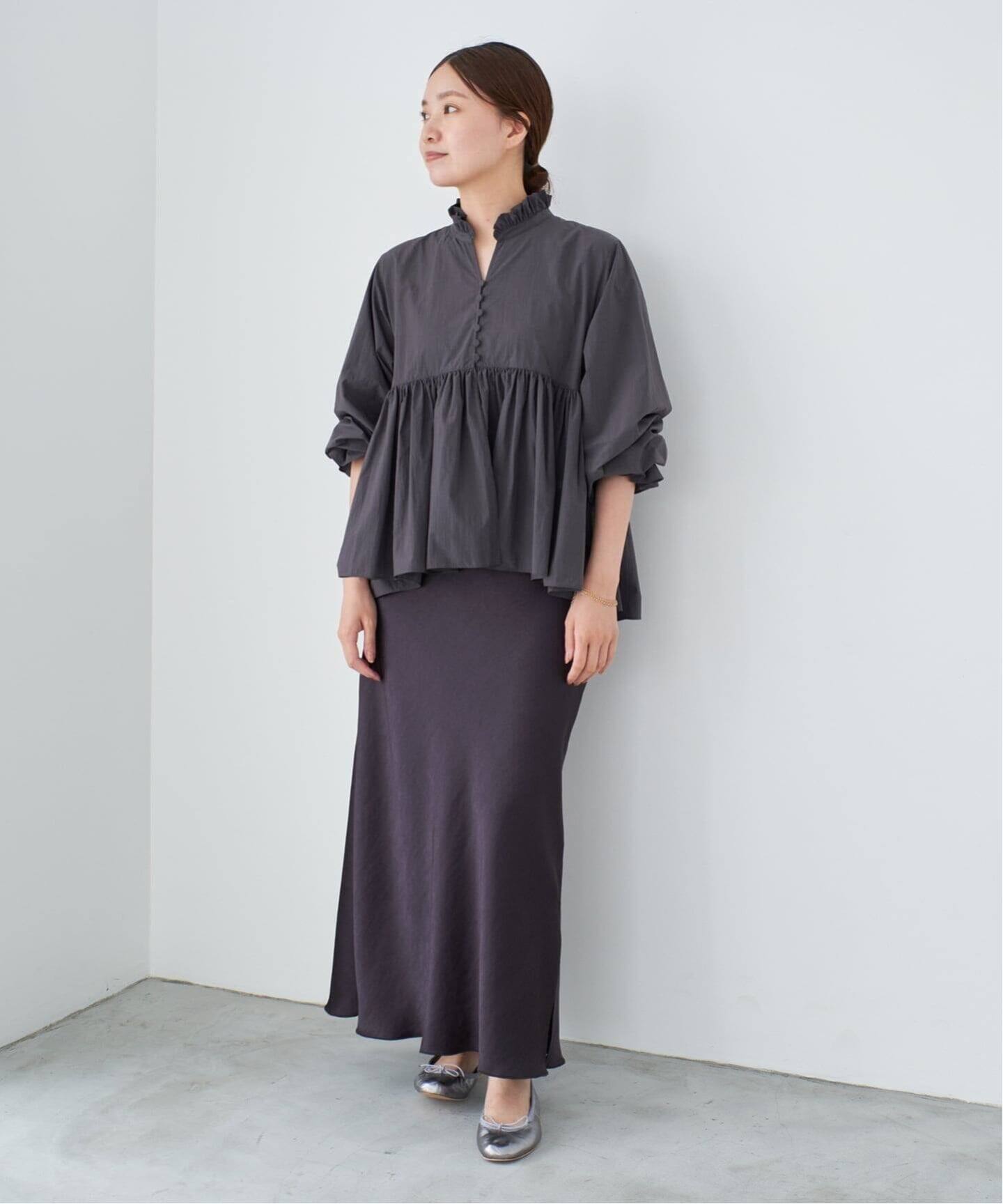 追加15》ダブルサテンスカート（ロング・マキシ丈スカート）｜IENA