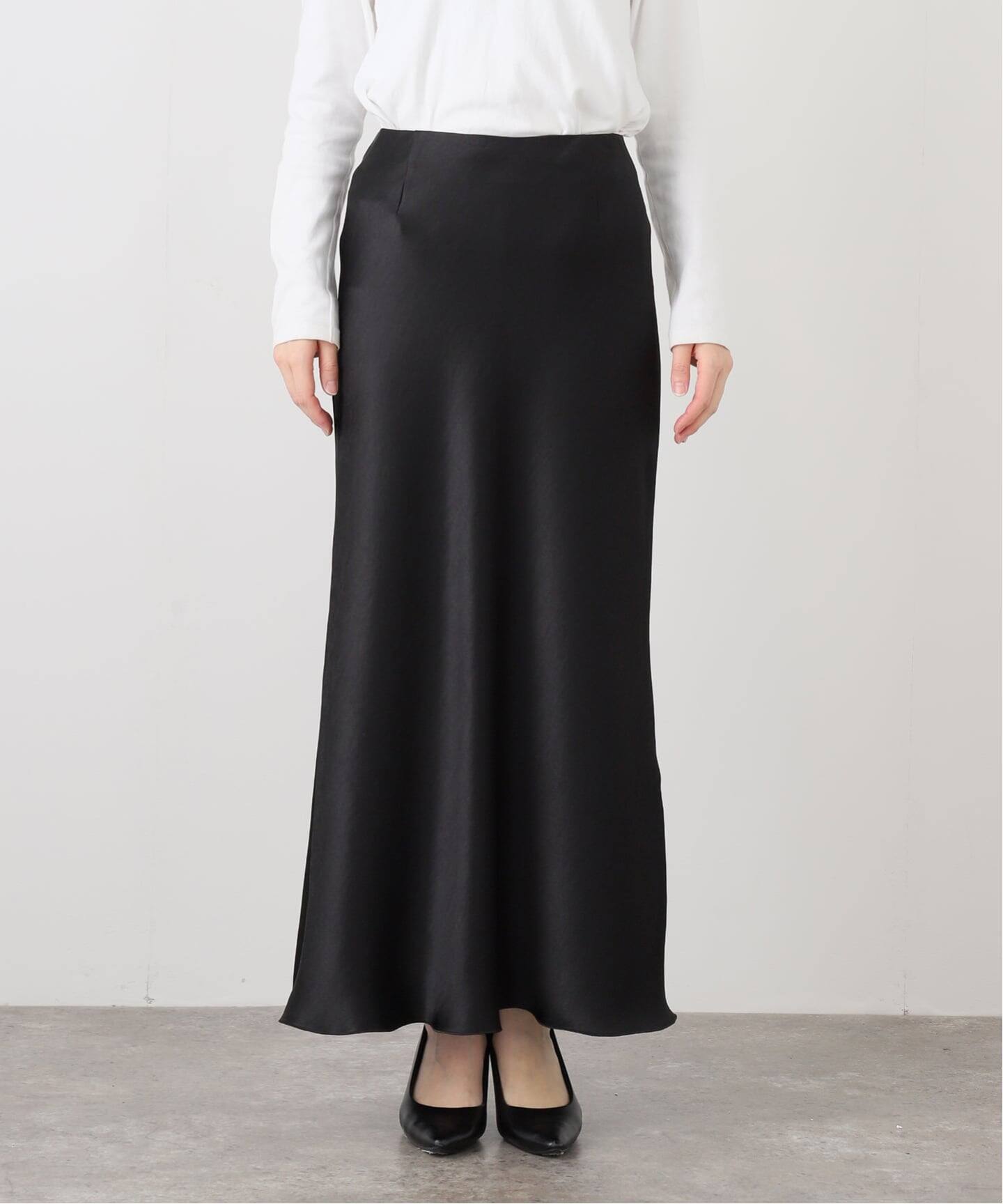 追加15》ダブルサテンスカート（ロング・マキシ丈スカート）｜IENA
