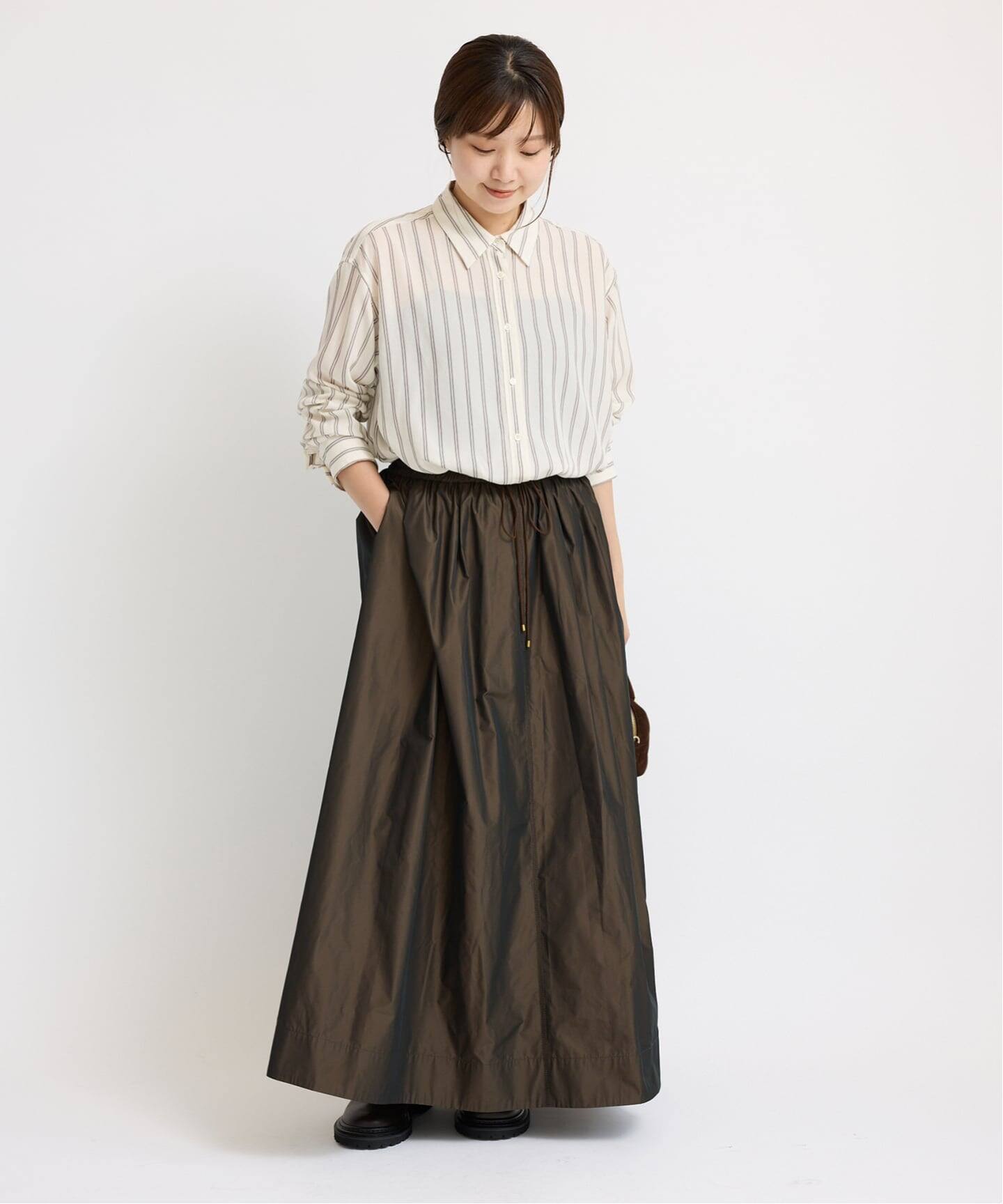 メモリータフタギャザースカート（ロング・マキシ丈スカート）｜IENA