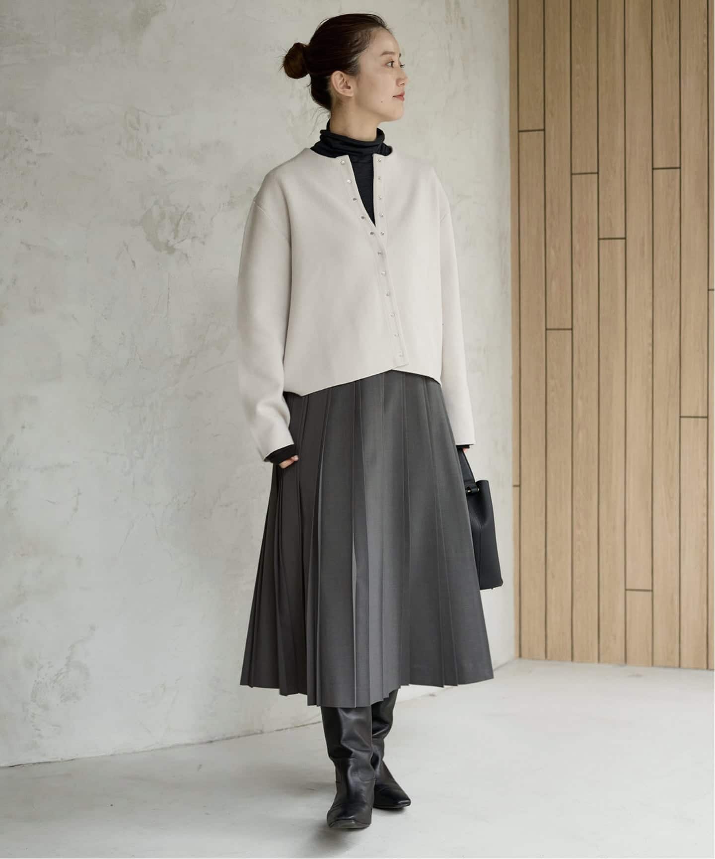 WEB限定/追加》ストレッチプリーツスカート（ひざ丈スカート）｜IENA