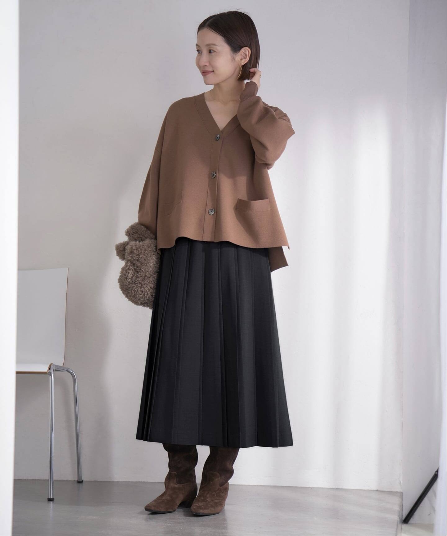 WEB限定/追加》ストレッチプリーツスカート（ひざ丈スカート）｜IENA