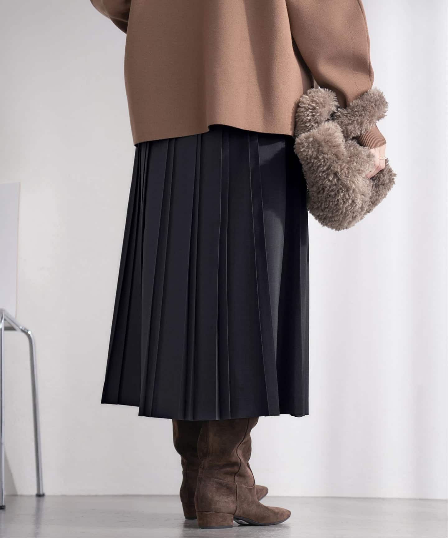 WEB限定/追加》ストレッチプリーツスカート（ひざ丈スカート）｜IENA