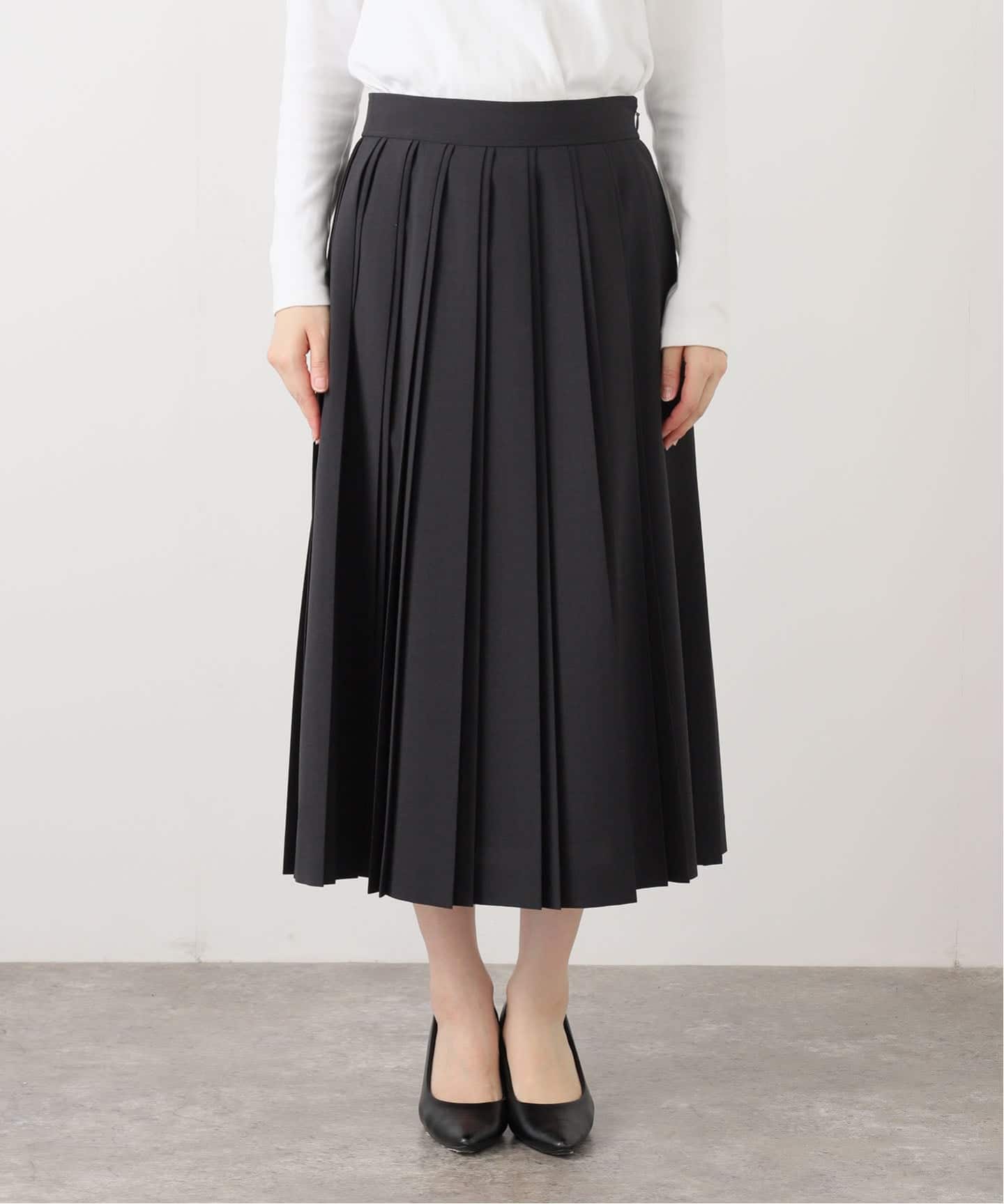 WEB限定/追加》ストレッチプリーツスカート（ひざ丈スカート）｜IENA