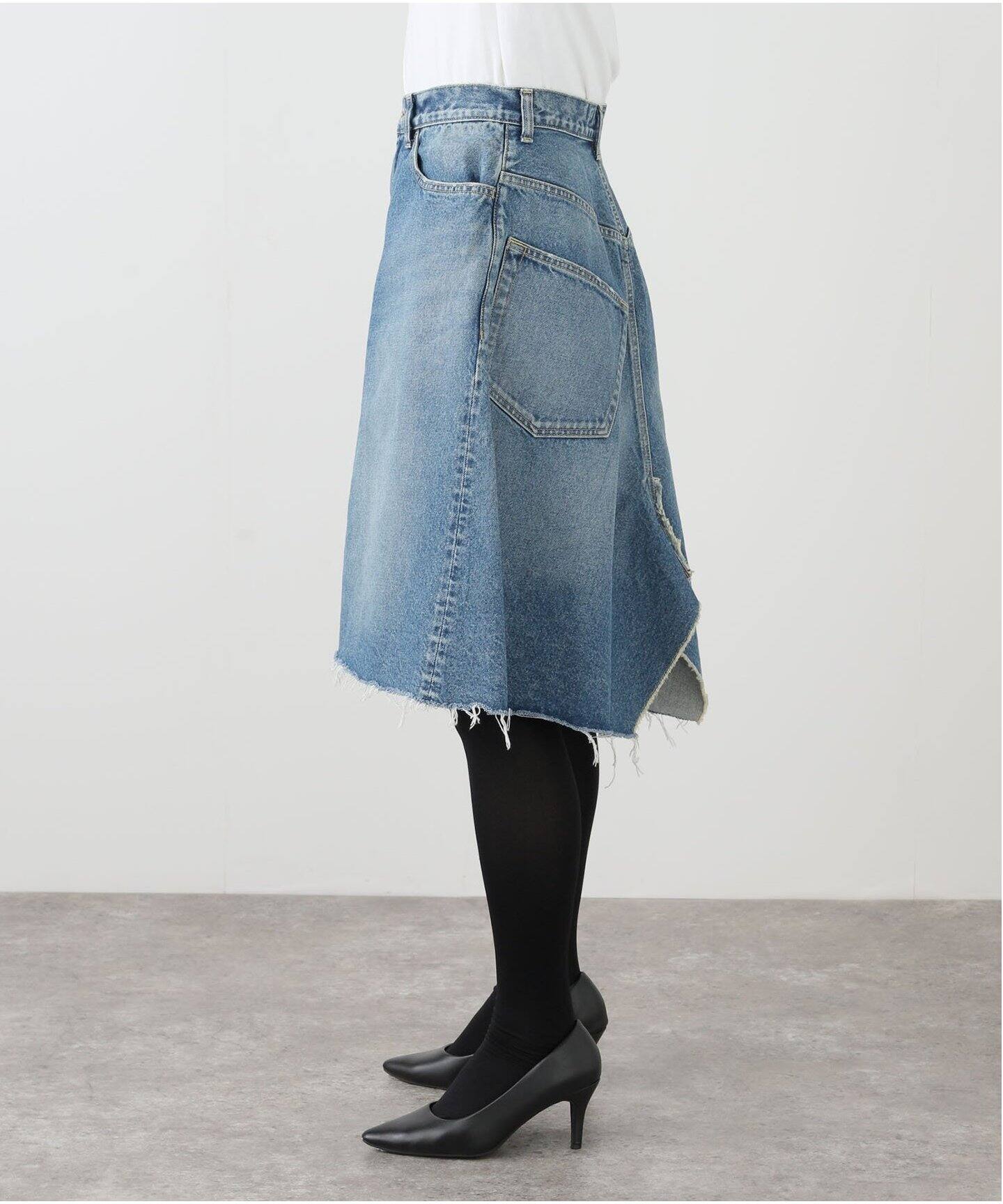 MADISONBLUE/マディソンブルーE 5POCKT REMAKE A-LINE SK DENIM 