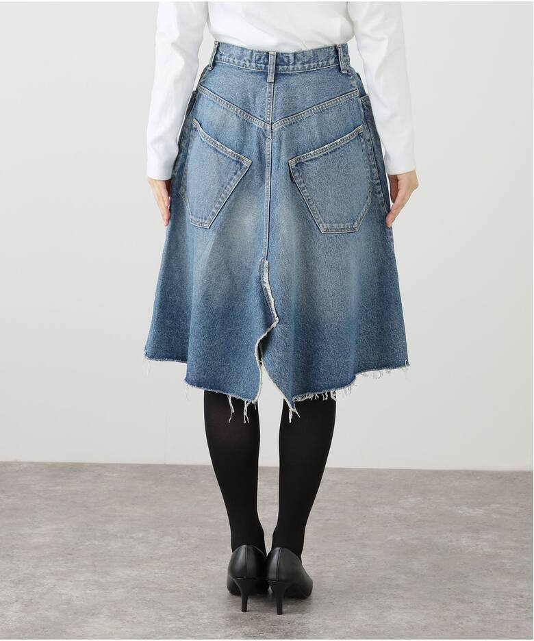 MADISONBLUE/マディソンブルーE 5POCKT REMAKE A-LINE SK DENIM 