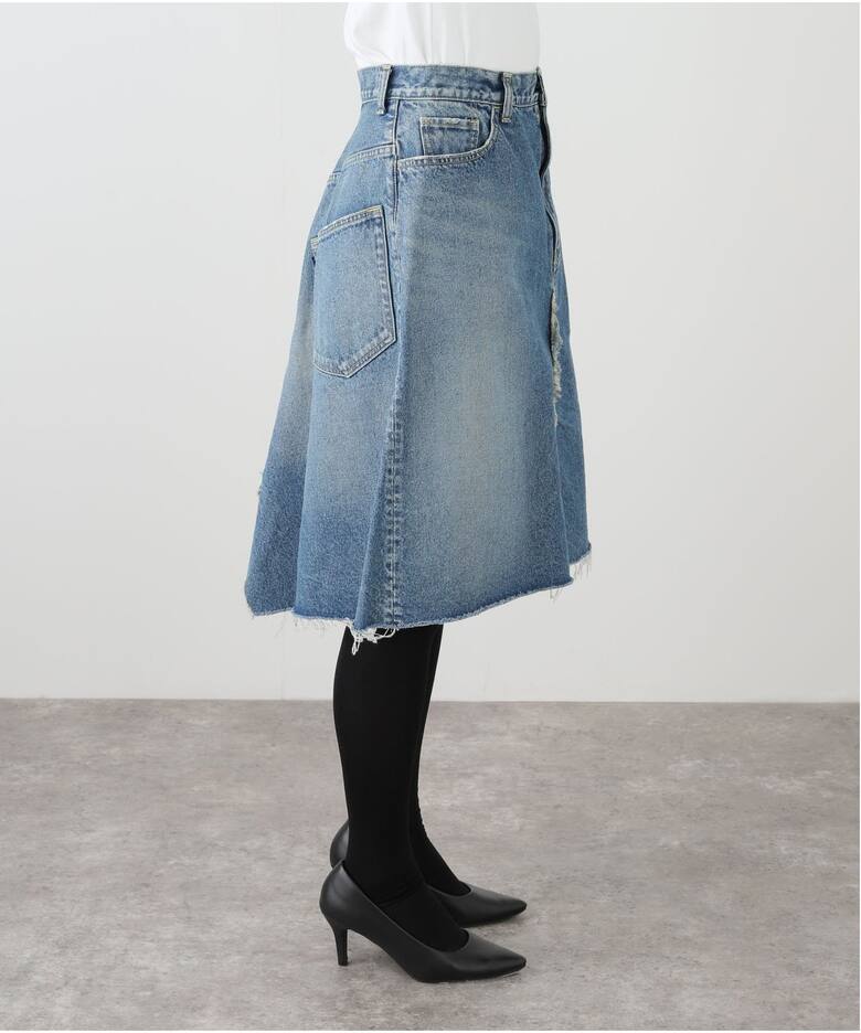MADISONBLUE/マディソンブルーE 5POCKT REMAKE A-LINE SK DENIM 