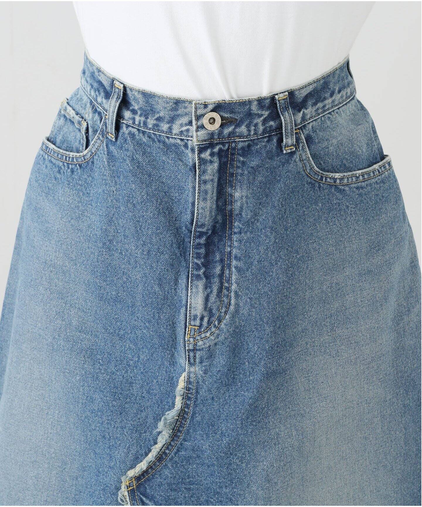 MADISONBLUE/マディソンブルーE 5POCKT REMAKE A-LINE SK DENIM