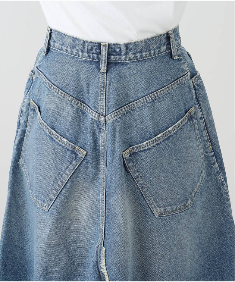MADISONBLUE/マディソンブルーE 5POCKT REMAKE A-LINE SK DENIM  