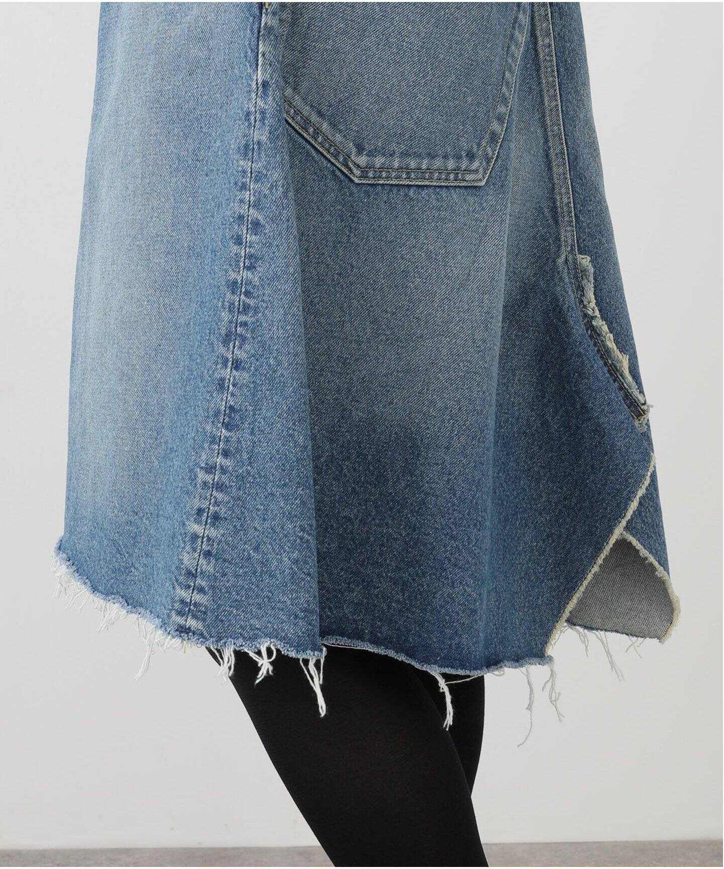 MADISONBLUE/マディソンブルーE 5POCKT REMAKE A-LINE SK DENIM 